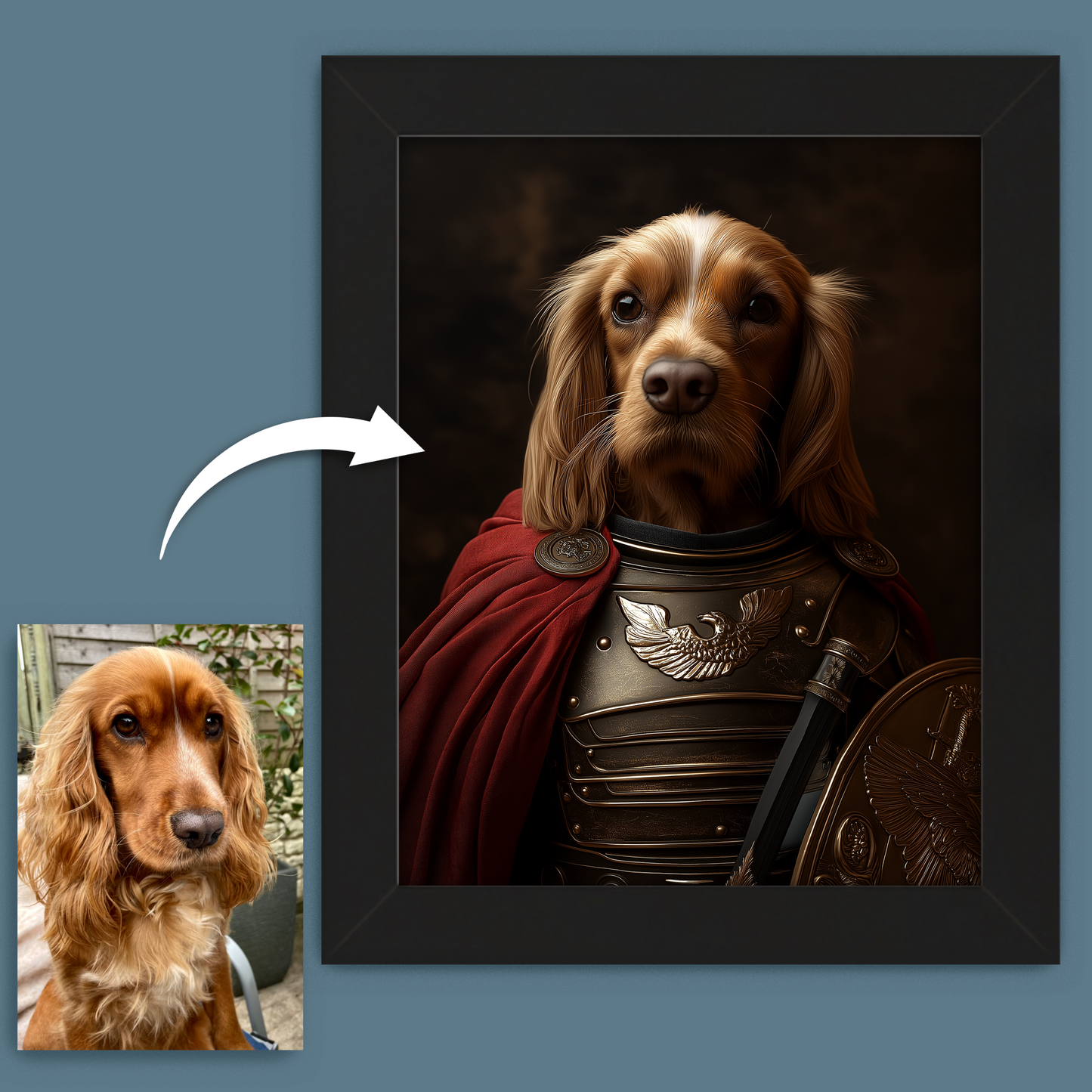 Custom Royal Pet Portraiture Framed Print