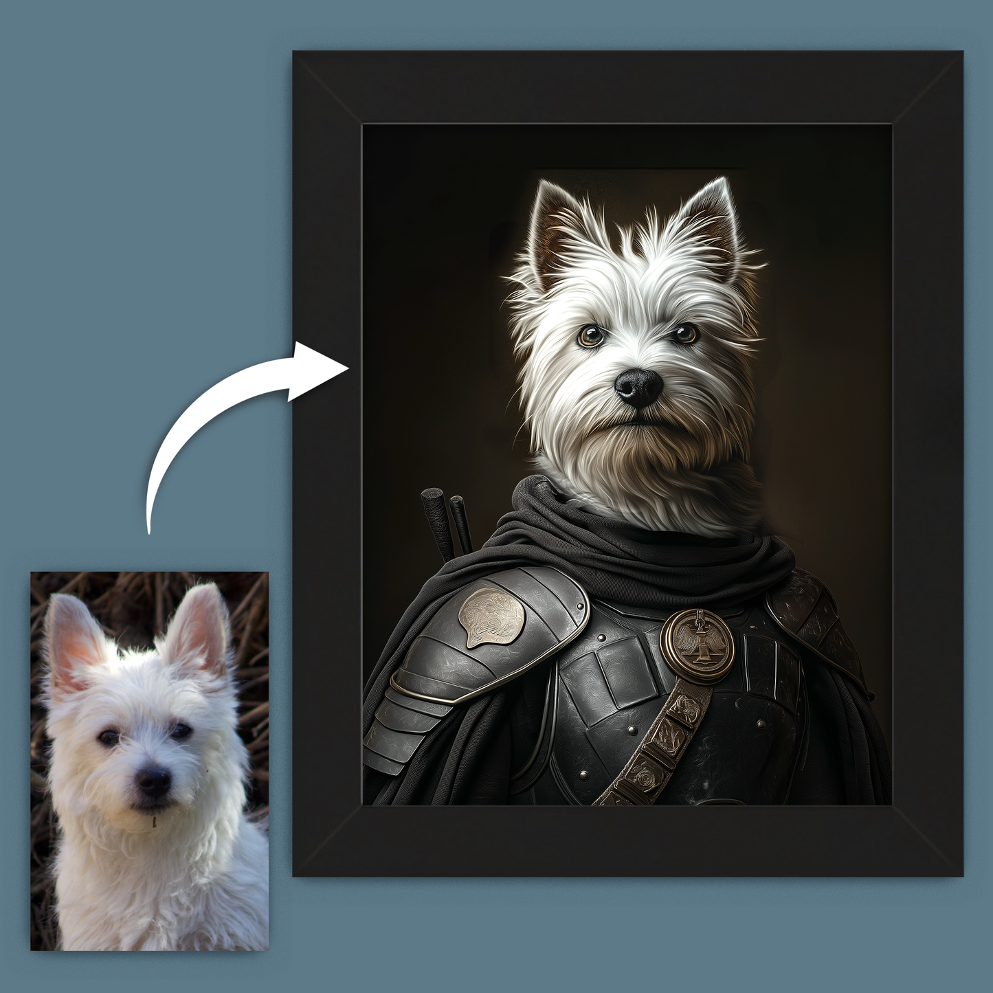 Custom Royal Pet Portraiture Framed Print