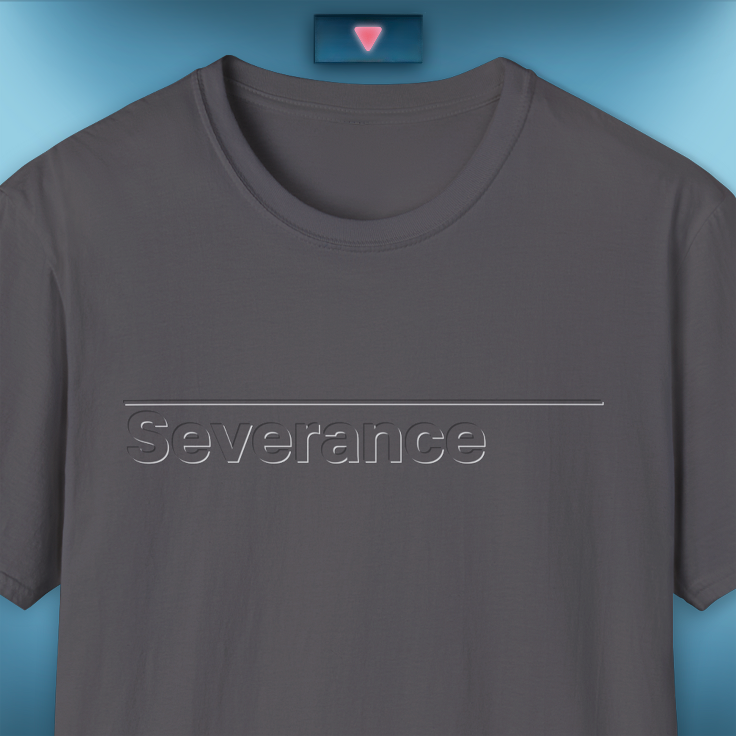 Severance Inspired T-Shirt, Bevelled Text Effect. Apple TV Show Minimalist Design