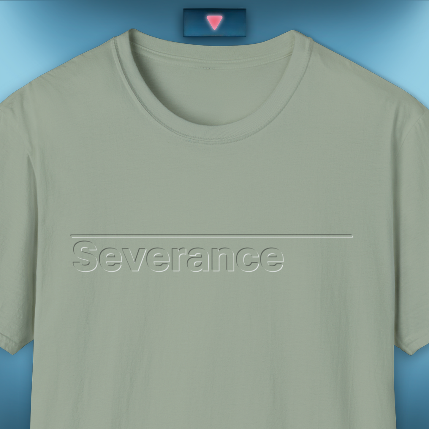 Severance Inspired T-Shirt, Bevelled Text Effect. Apple TV Show Minimalist Design