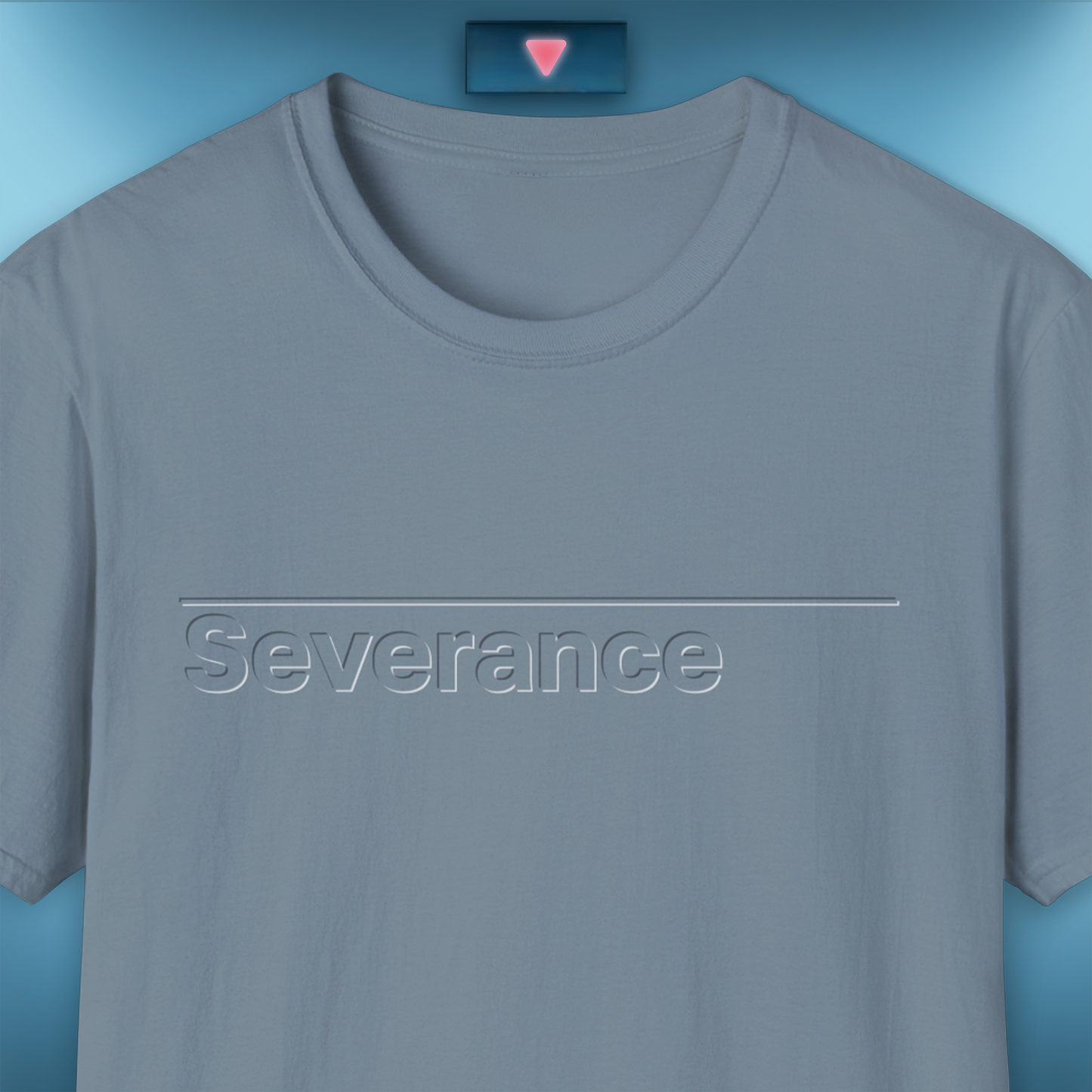 Severance Inspired T-Shirt, Bevelled Text Effect. Apple TV Show Minimalist Design
