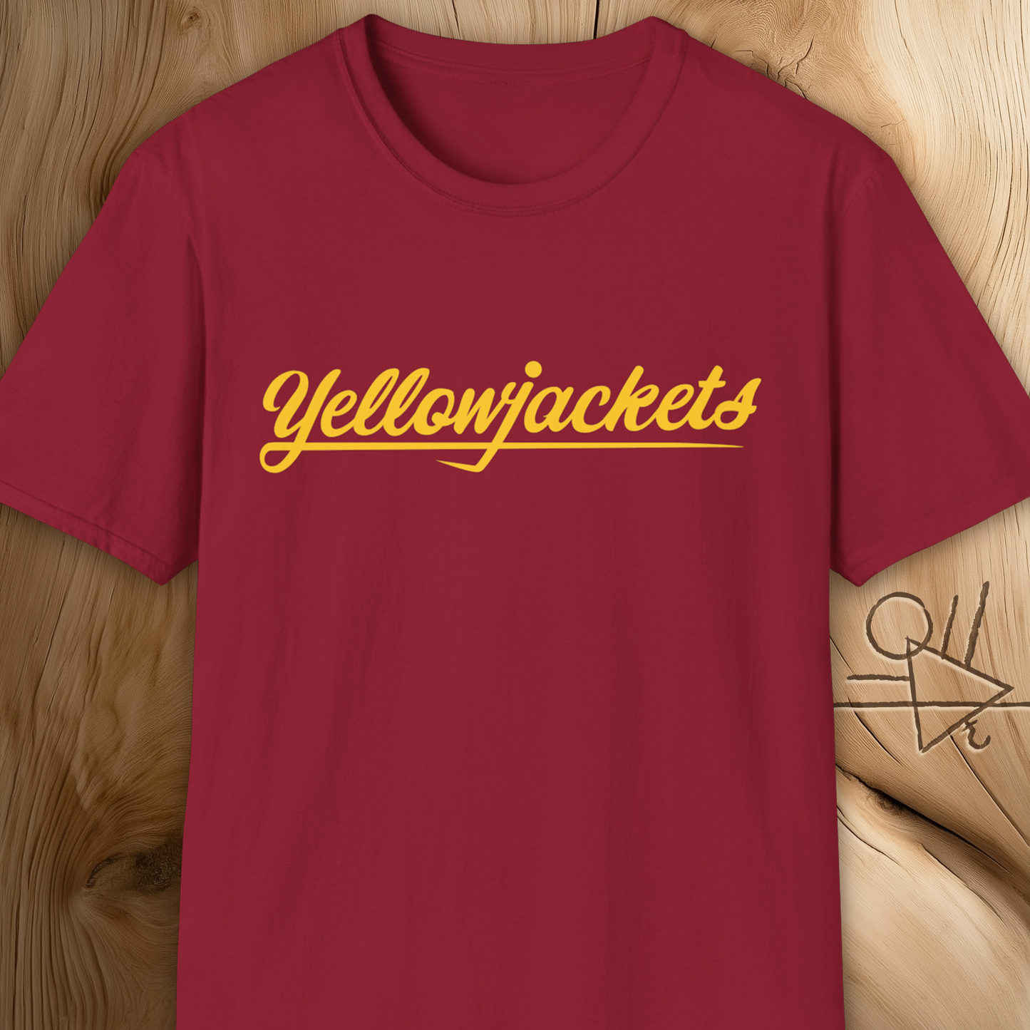 Yellowjackets Retro Script T-Shirt – Vintage Sports Style, Unisex Soft Cotton Tee