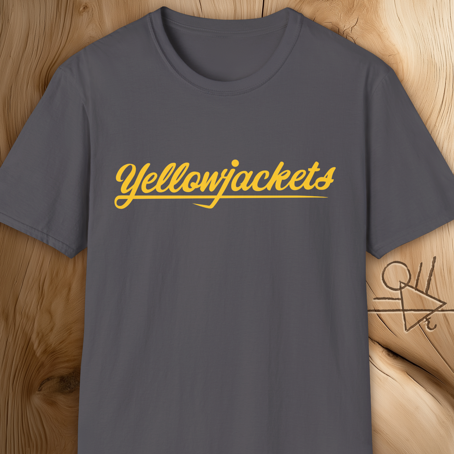 Yellowjackets Retro Script T-Shirt – Vintage Sports Style, Unisex Soft Cotton Tee