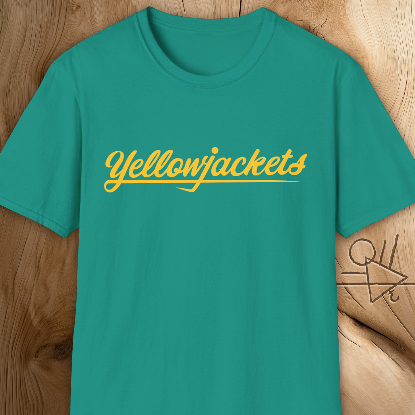 Yellowjackets Retro Script T-Shirt – Vintage Sports Style, Unisex Soft Cotton Tee