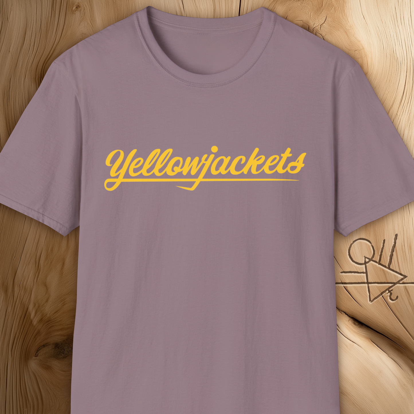 Yellowjackets Retro Script T-Shirt – Vintage Sports Style, Unisex Soft Cotton Tee