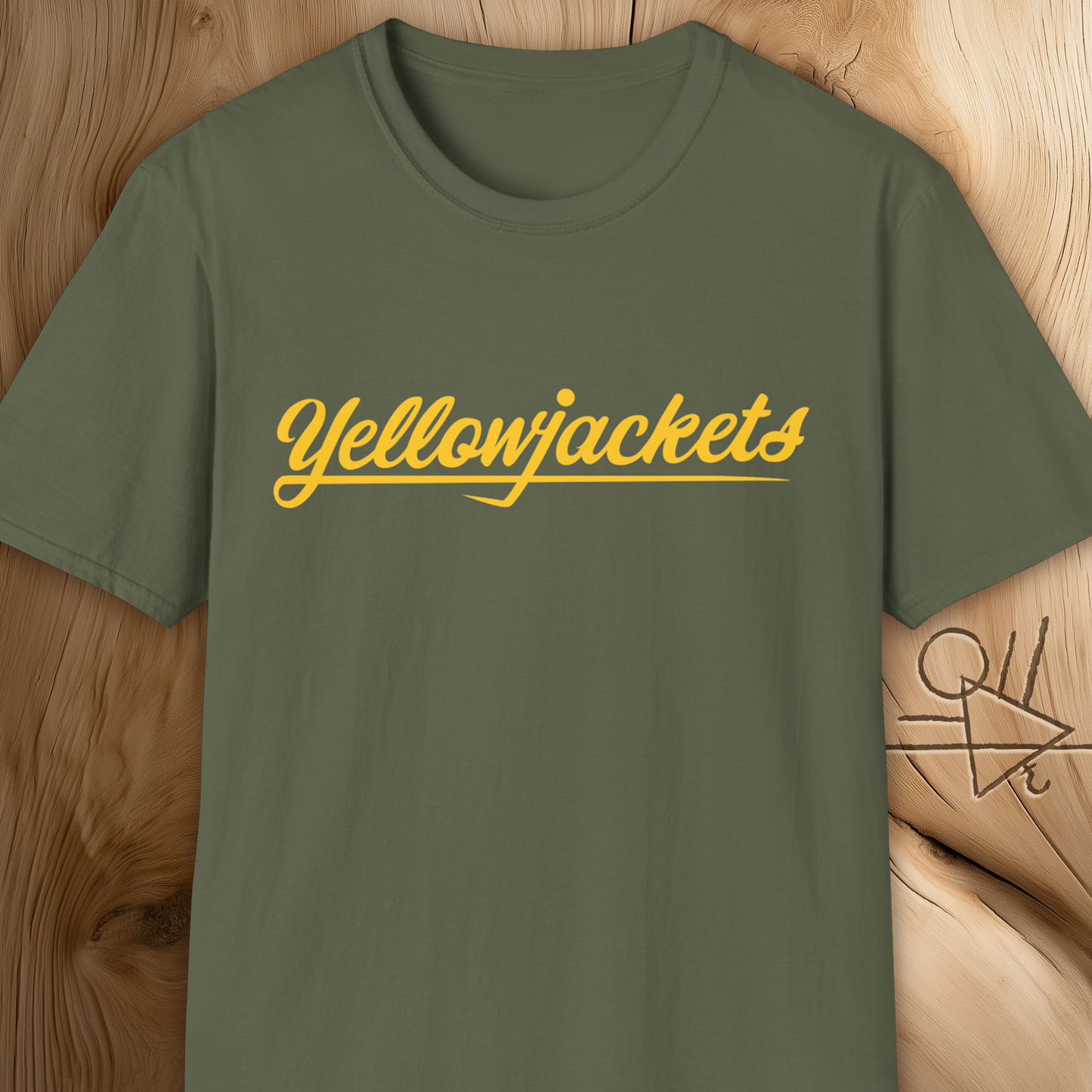 Yellowjackets Retro Script T-Shirt – Vintage Sports Style, Unisex Soft Cotton Tee