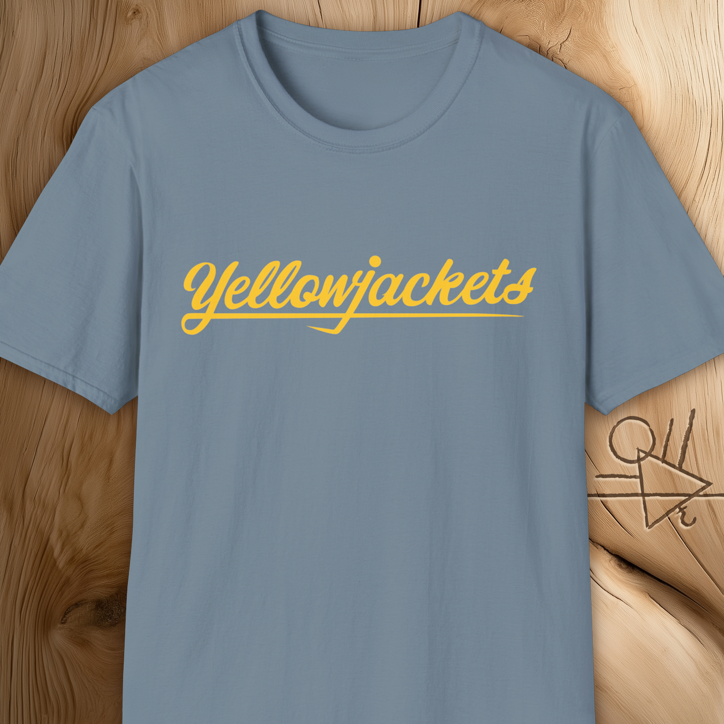 Yellowjackets Retro Script T-Shirt – Vintage Sports Style, Unisex Soft Cotton Tee