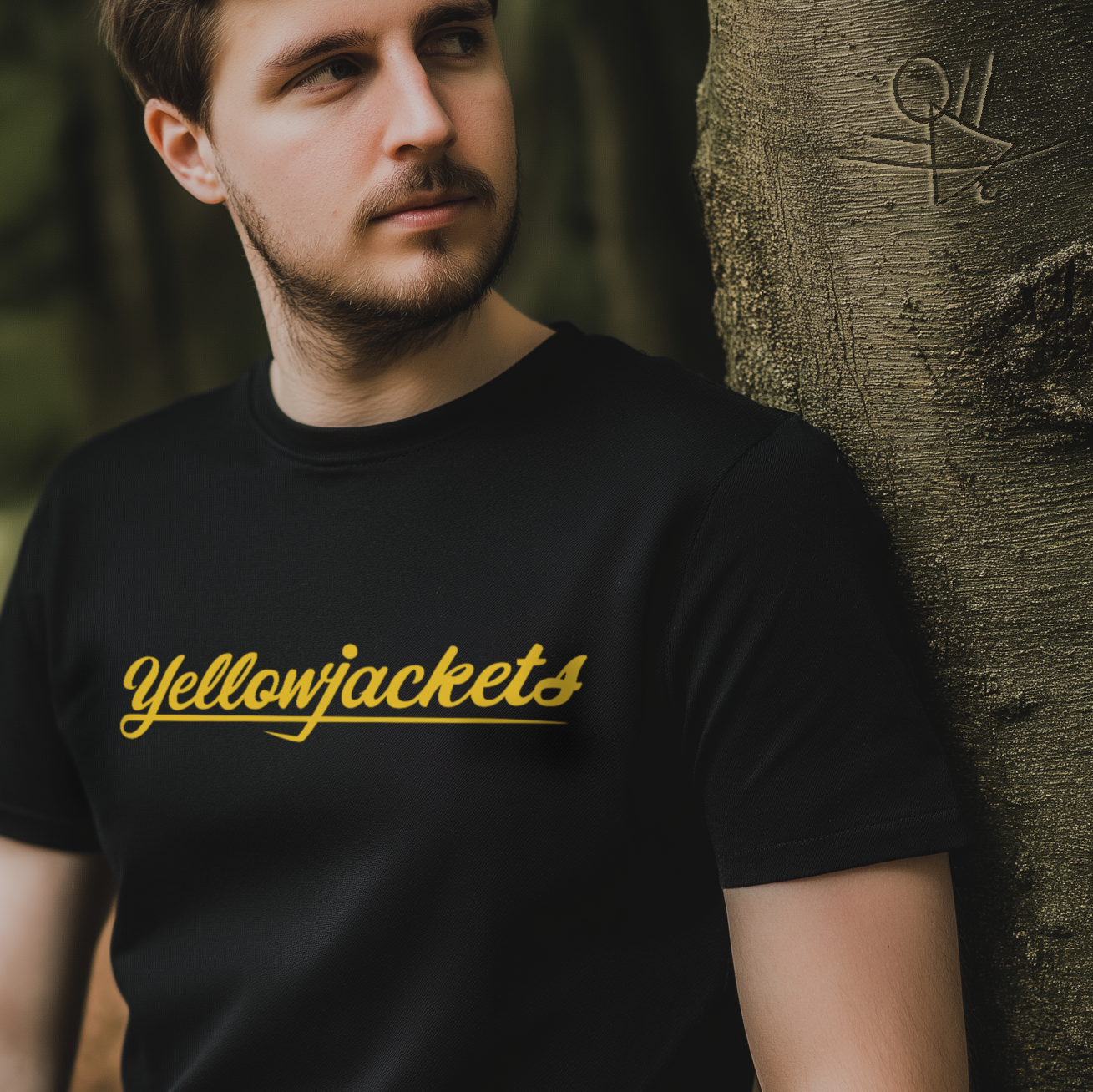 Yellowjackets Retro Script T-Shirt – Vintage Sports Style, Unisex Soft Cotton Tee