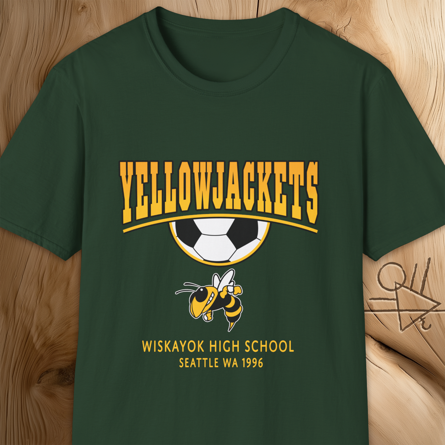 Yellowjackets Soccer T-Shirt Wiskayok High School Seattle WA 1996 – Retro