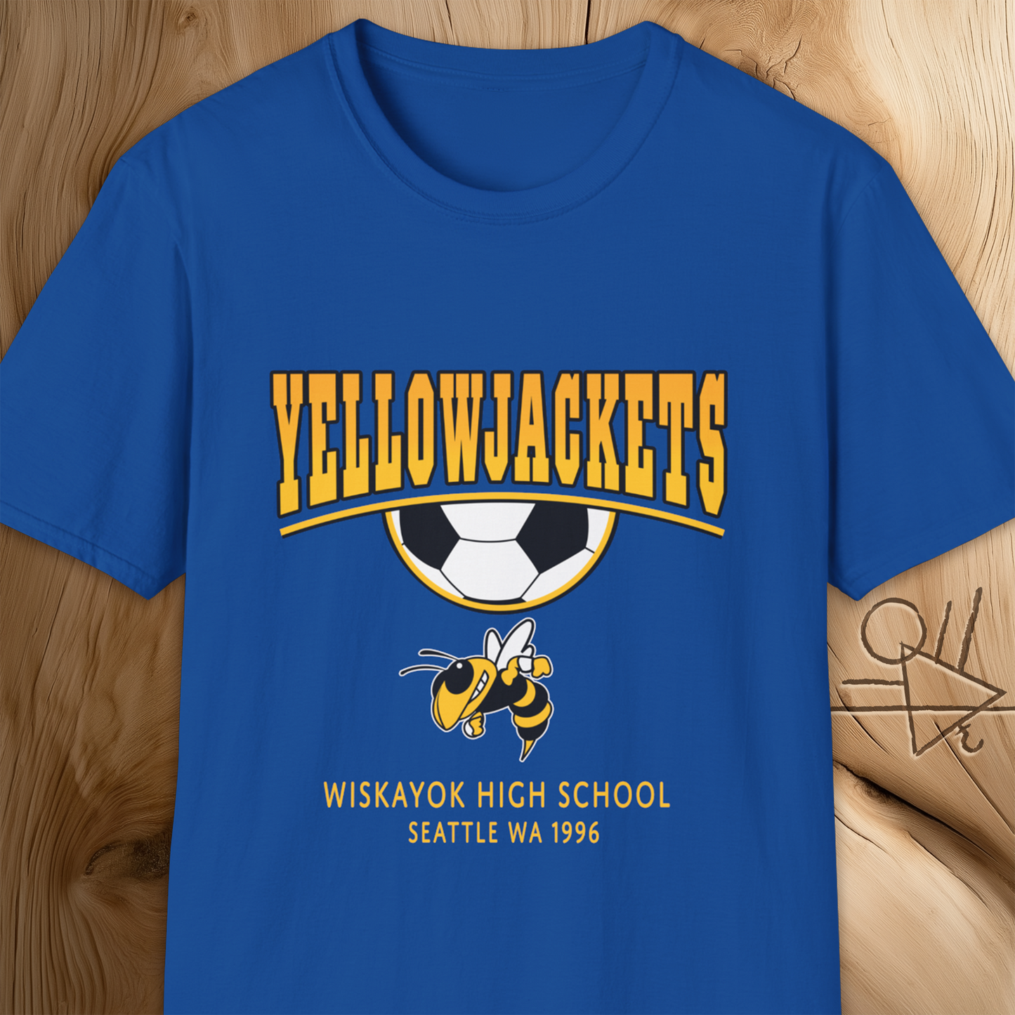 Yellowjackets Soccer T-Shirt Wiskayok High School Seattle WA 1996 – Retro