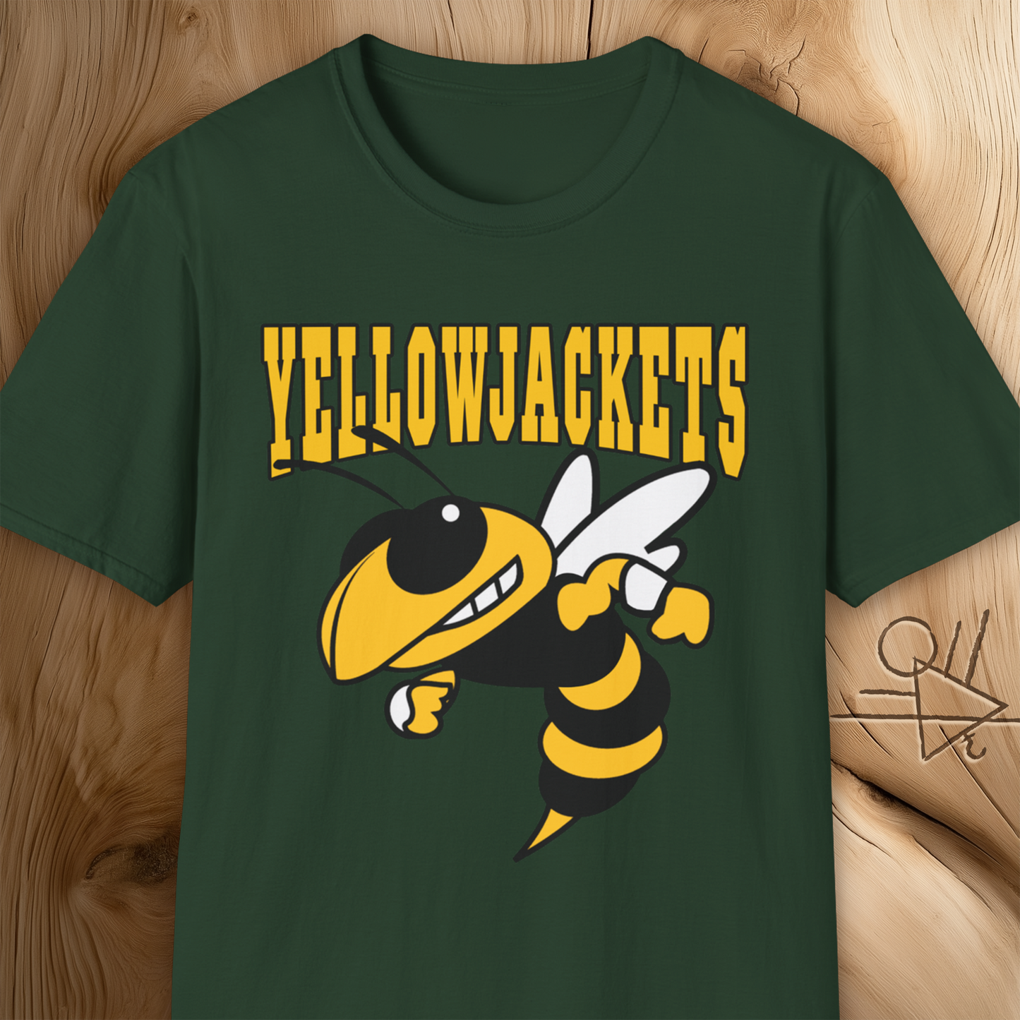 Yellowjackets Vintage Mascot T-Shirt Bold Wasp Graphic Retro