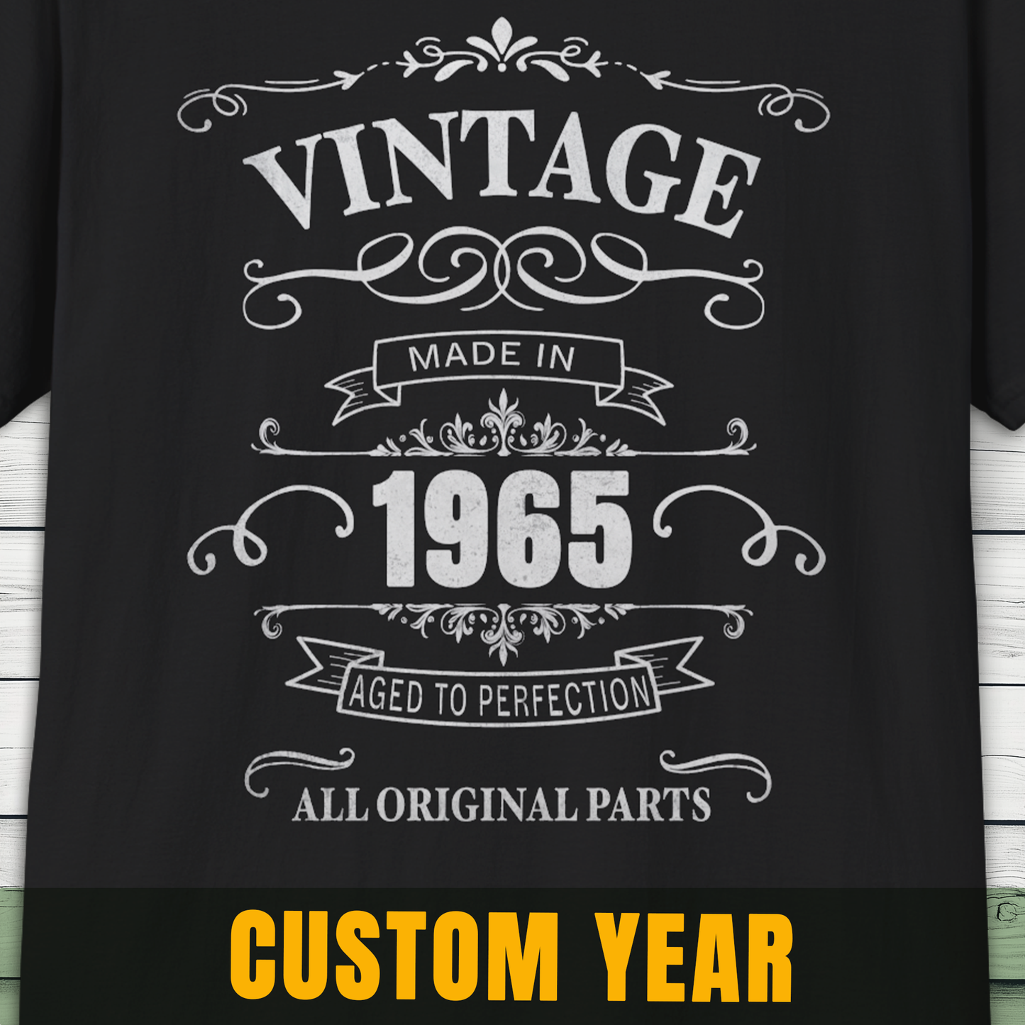 Vintage Custom Year Retro T-Shirt Birthday Personalized Aged to Perfection