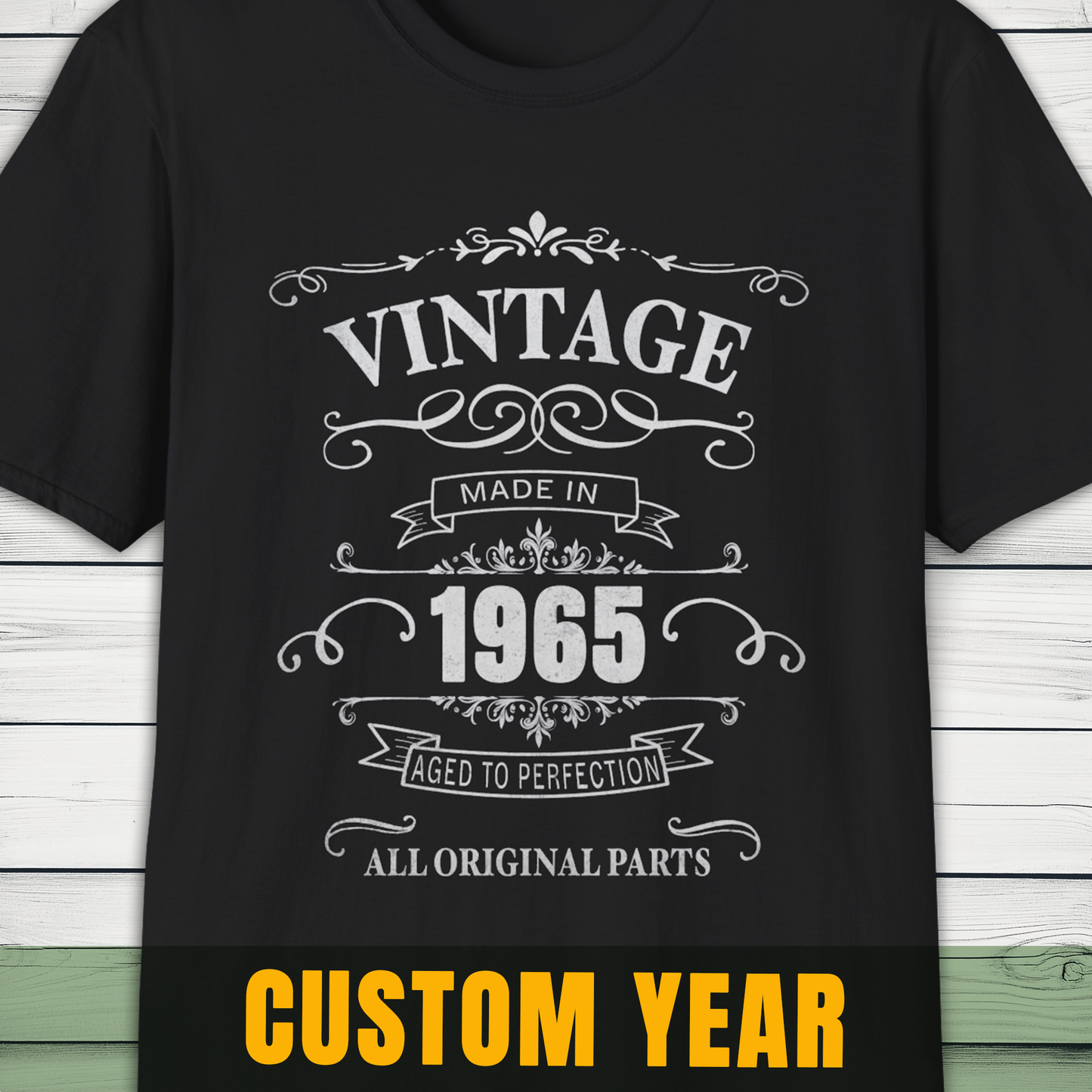 Vintage Custom Year Retro T-Shirt Birthday Personalized Aged to Perfection