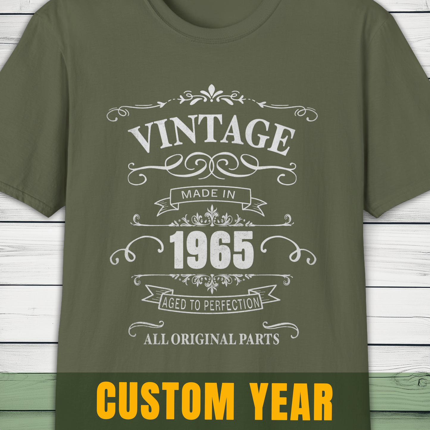 Vintage Custom Year Retro T-Shirt Birthday Personalized Aged to Perfection