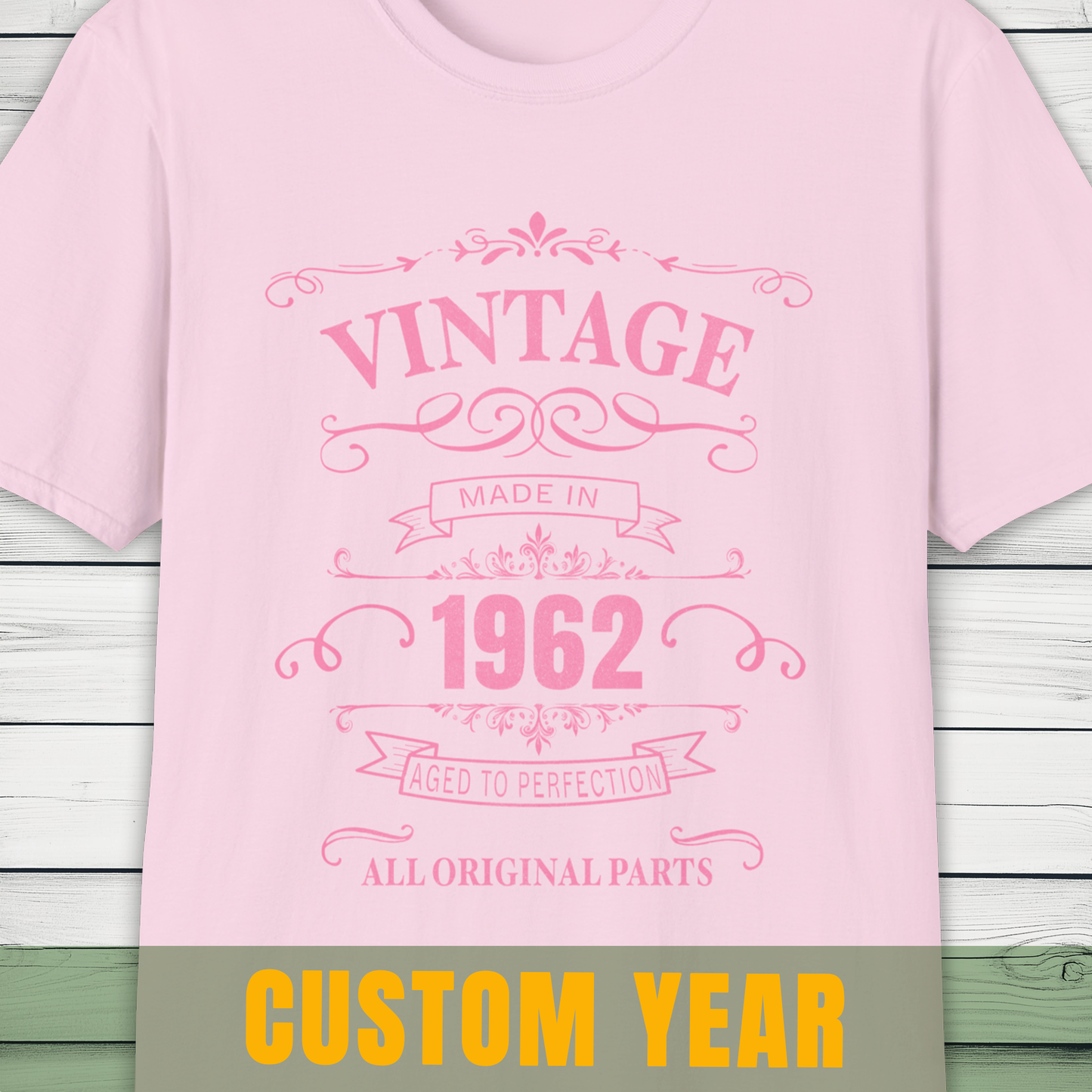 Vintage Custom Year Retro T-Shirt Birthday Personalized Aged to Perfection