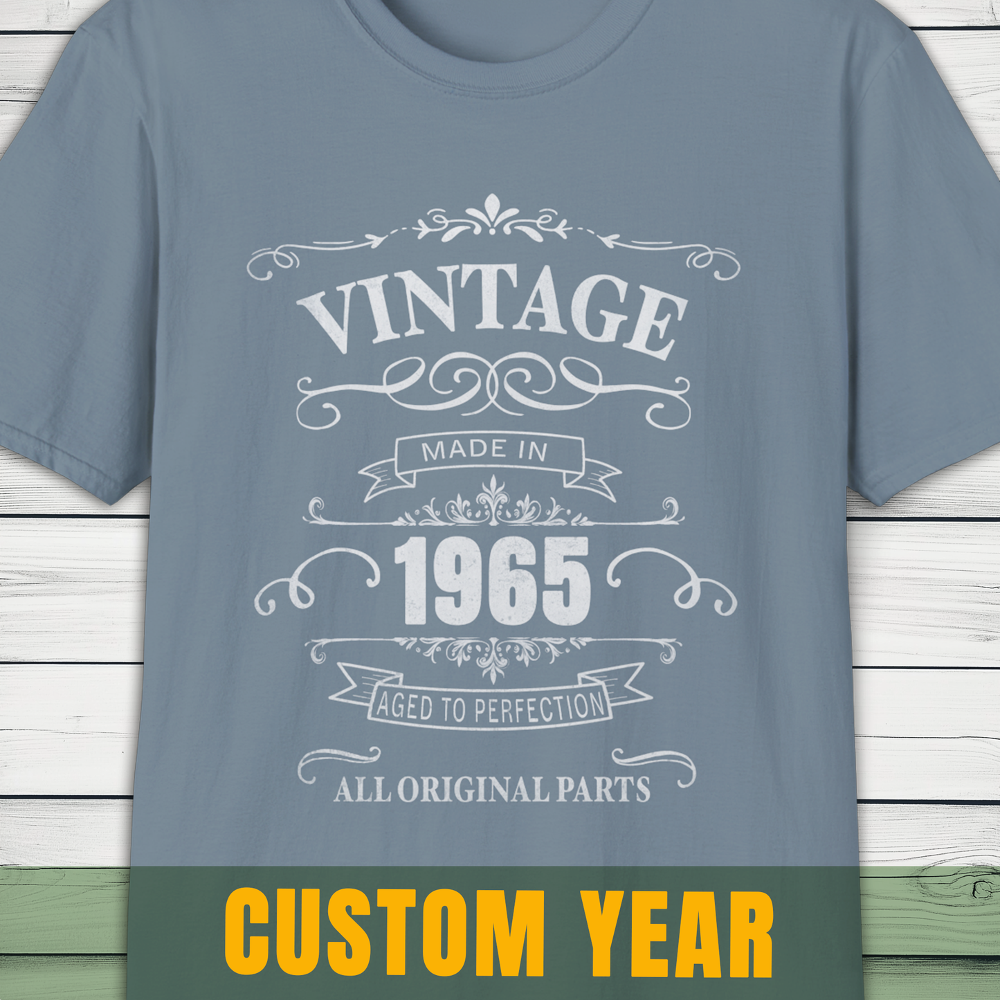 Vintage Custom Year Retro T-Shirt Birthday Personalized Aged to Perfection