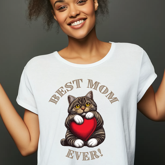Best Mom Ever Cat T-Shirt
