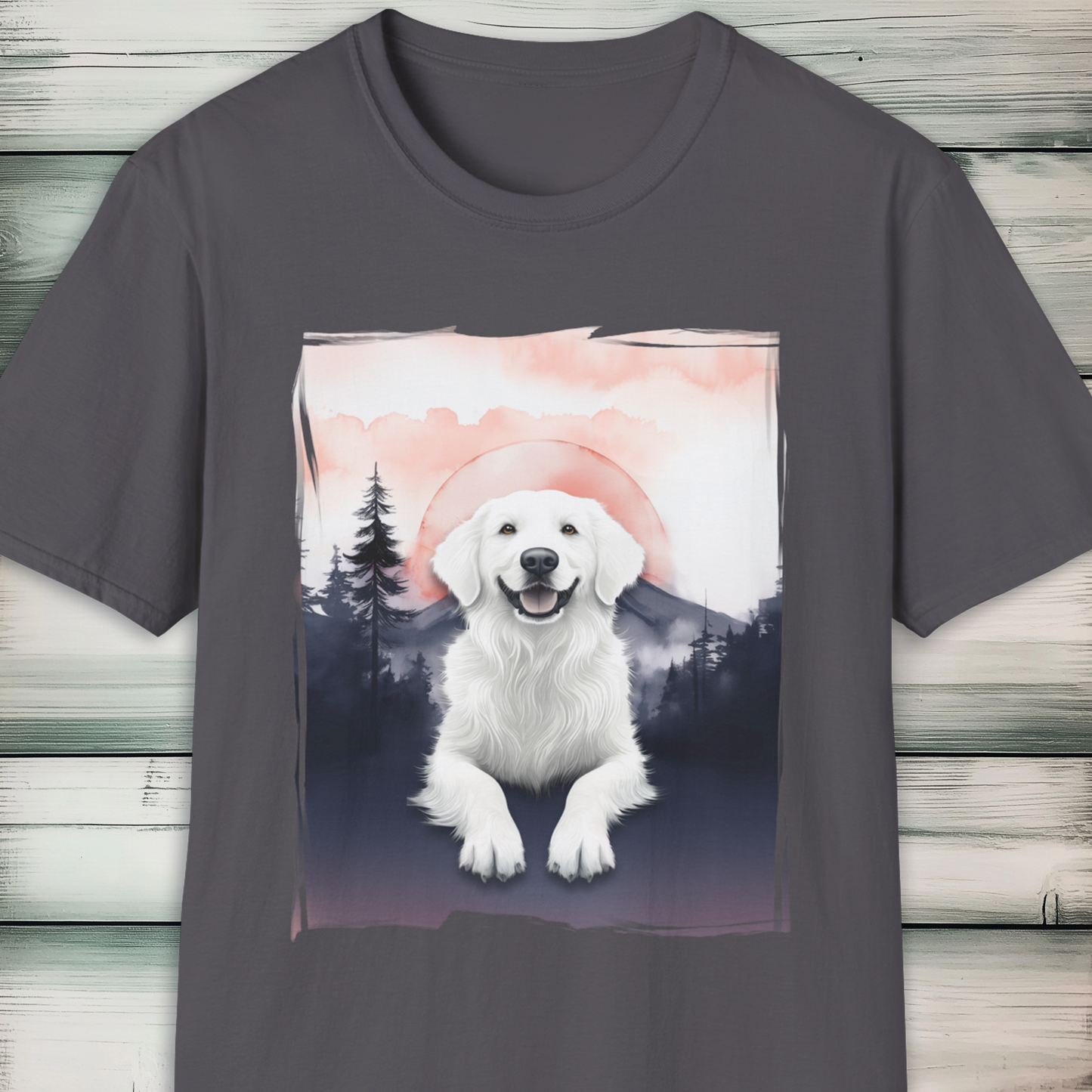 Pyrenees Dog Mountain Sunset T-Shirt