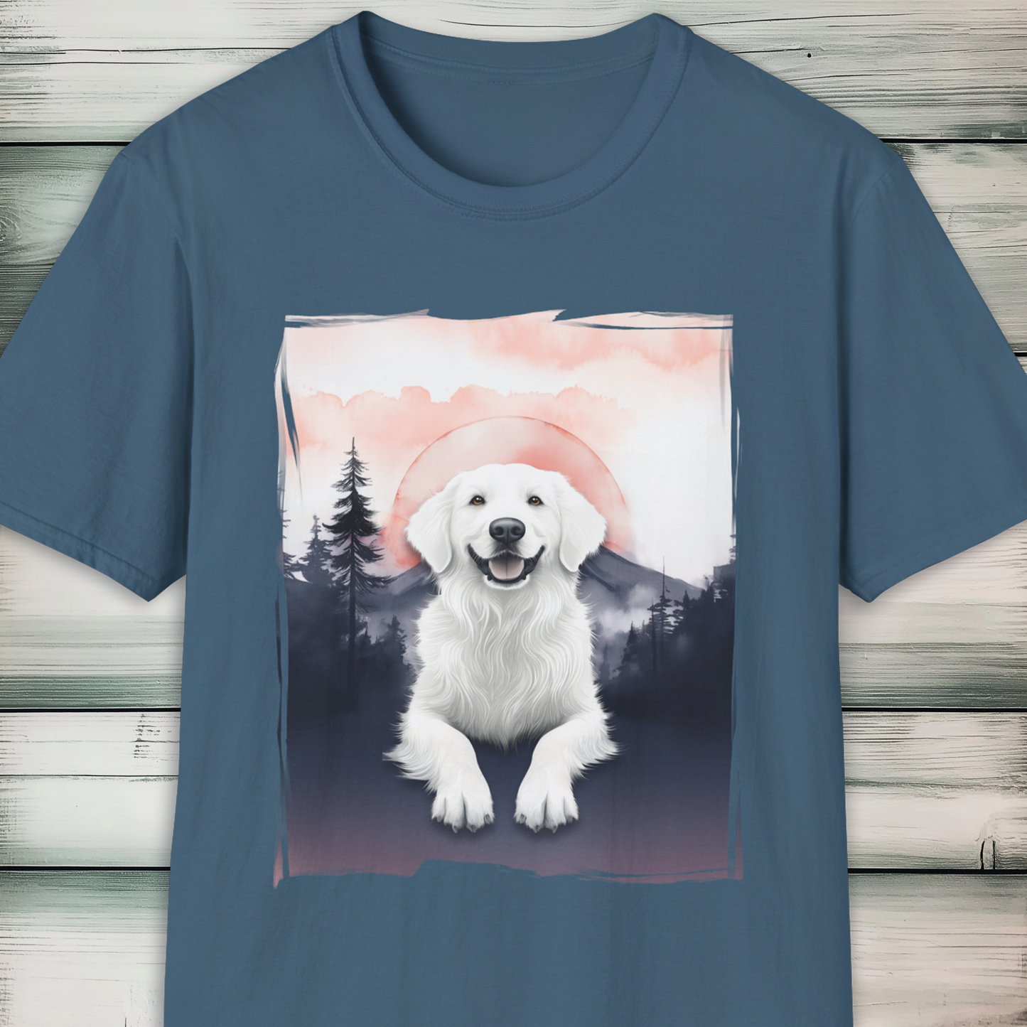 Pyrenees Dog Mountain Sunset T-Shirt