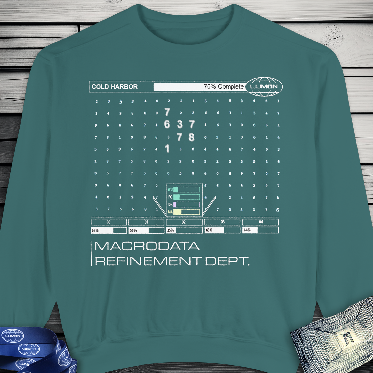 Severance Cold Harbor Apple TV+ MDR Department Data Design Sweatshirt