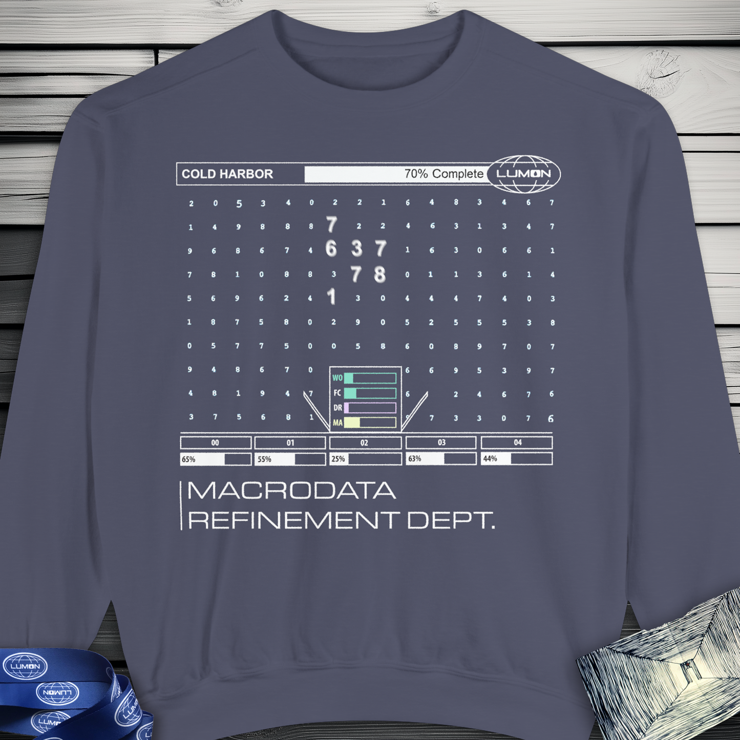Severance Cold Harbor Apple TV+ MDR Department Data Design Sweatshirt
