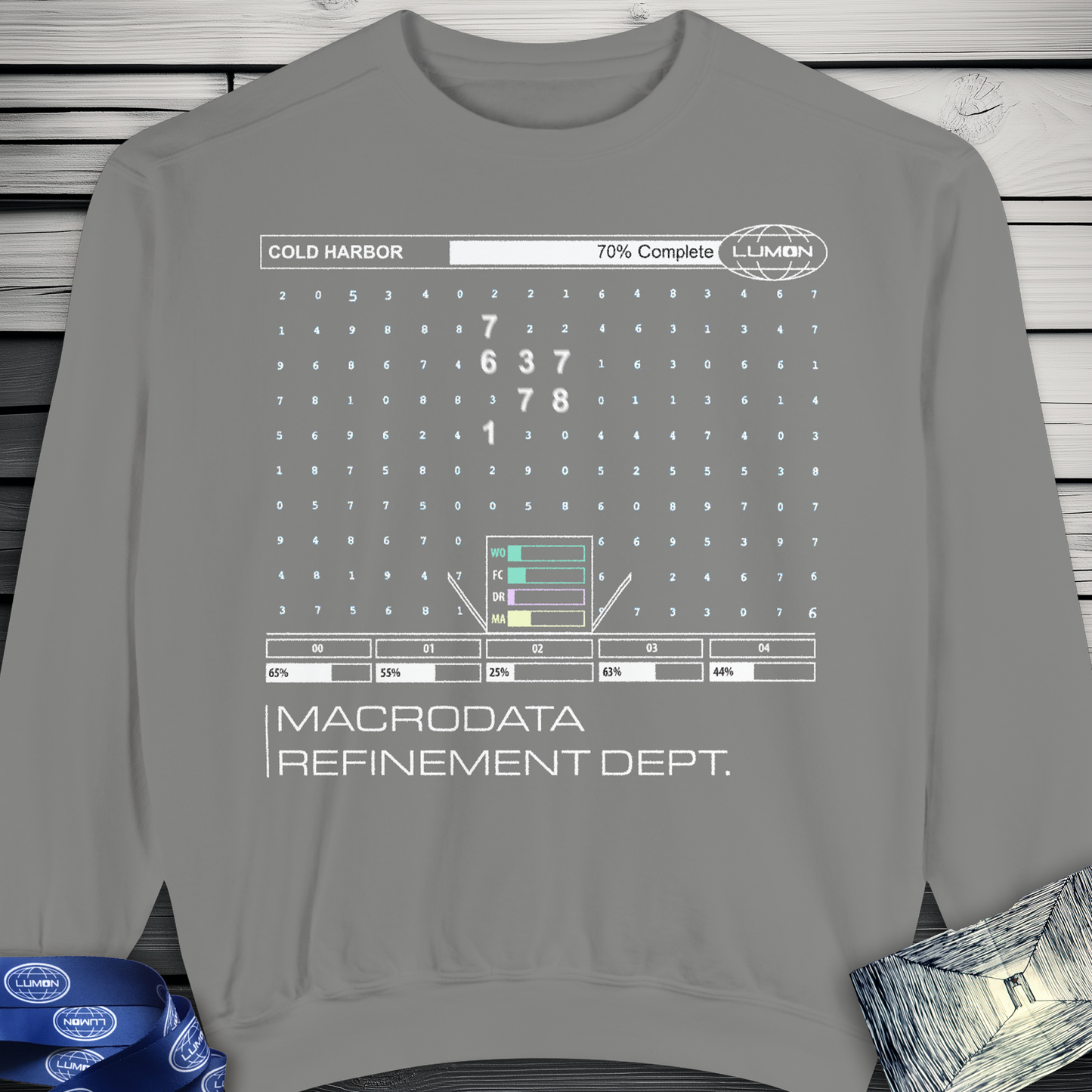 Severance Cold Harbor Apple TV+ MDR Department Data Design Sweatshirt