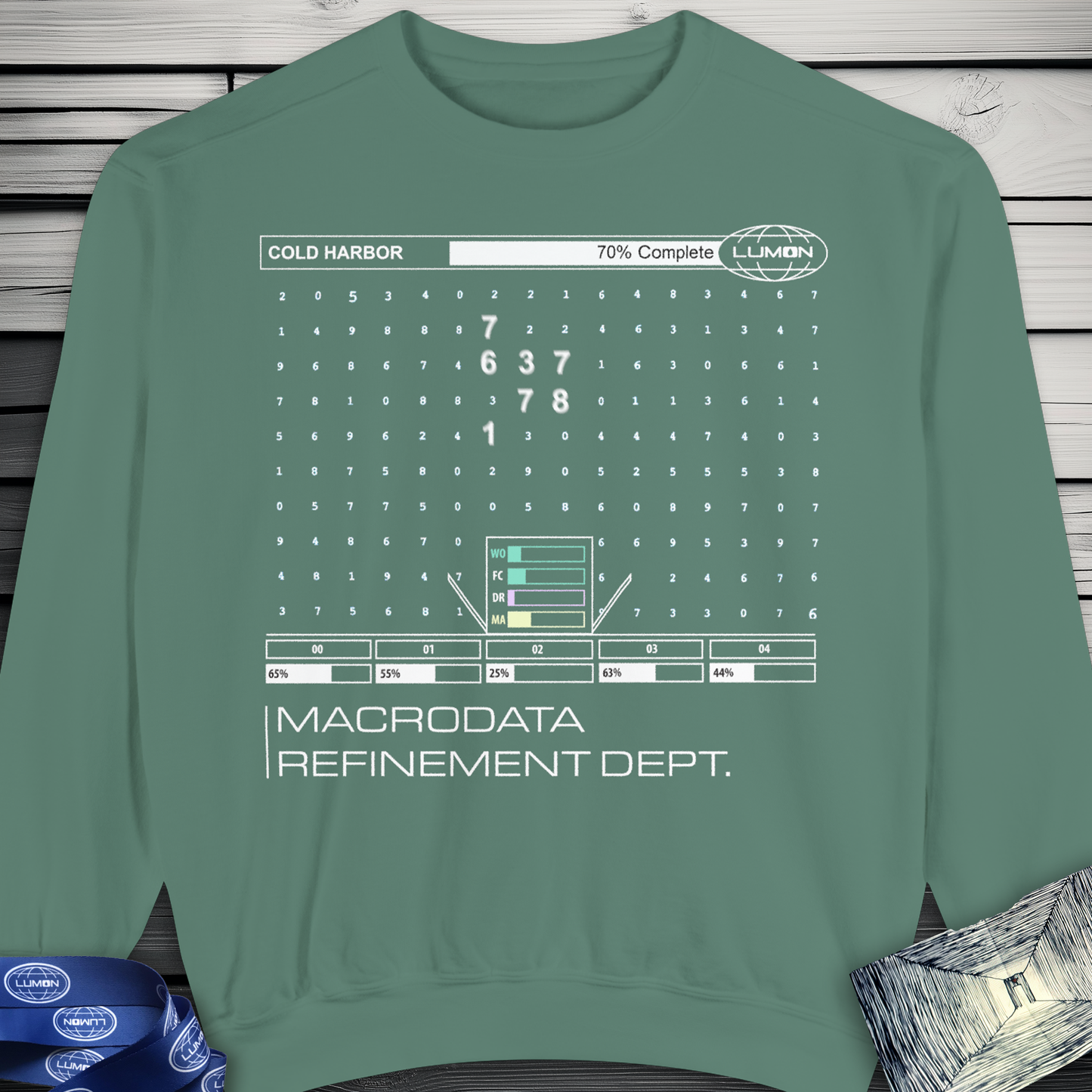 Severance Cold Harbor Apple TV+ MDR Department Data Design Sweatshirt