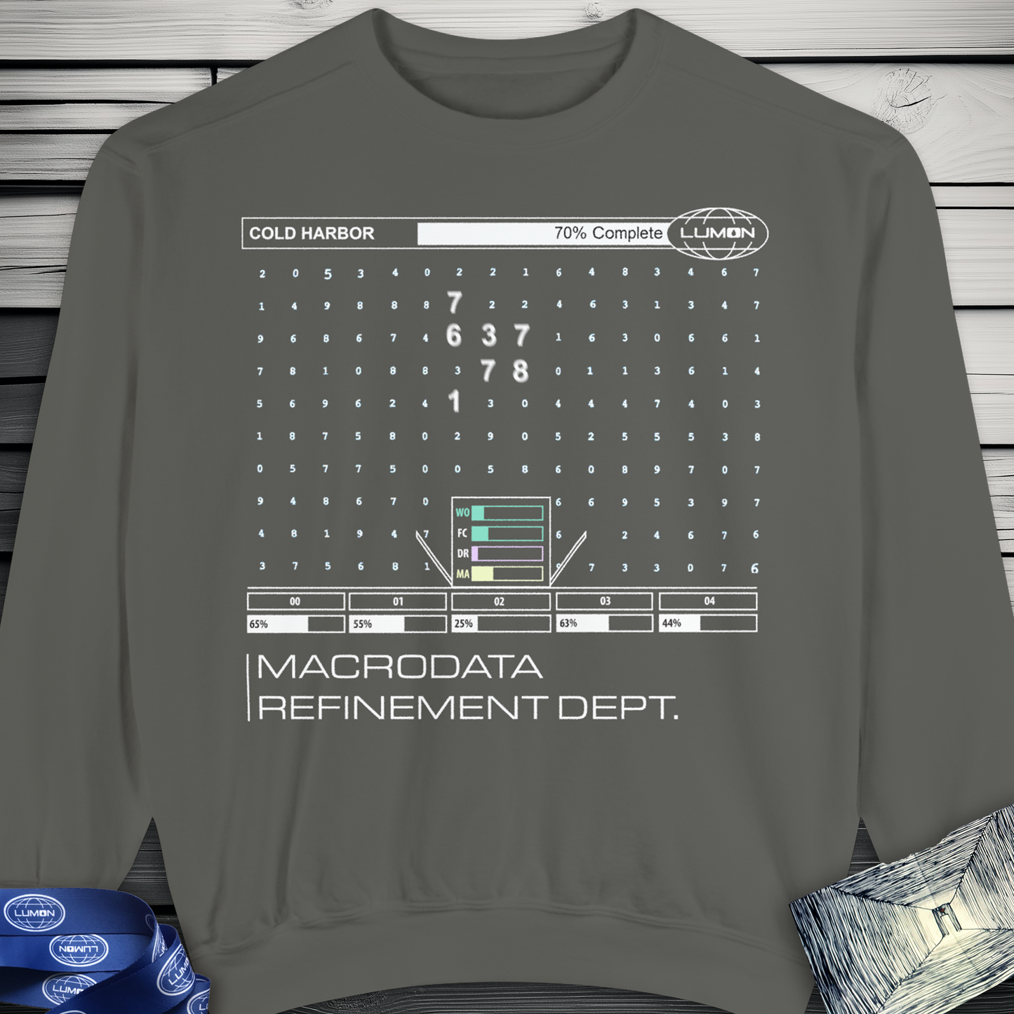 Severance Cold Harbor Apple TV+ MDR Department Data Design Sweatshirt