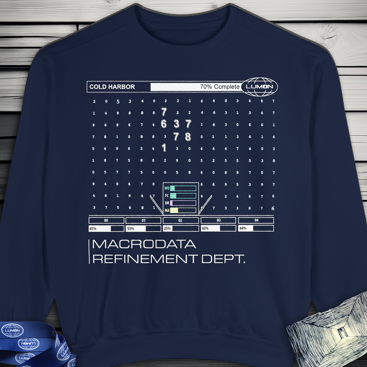 Severance Cold Harbor Apple TV+ MDR Department Data Design Sweatshirt