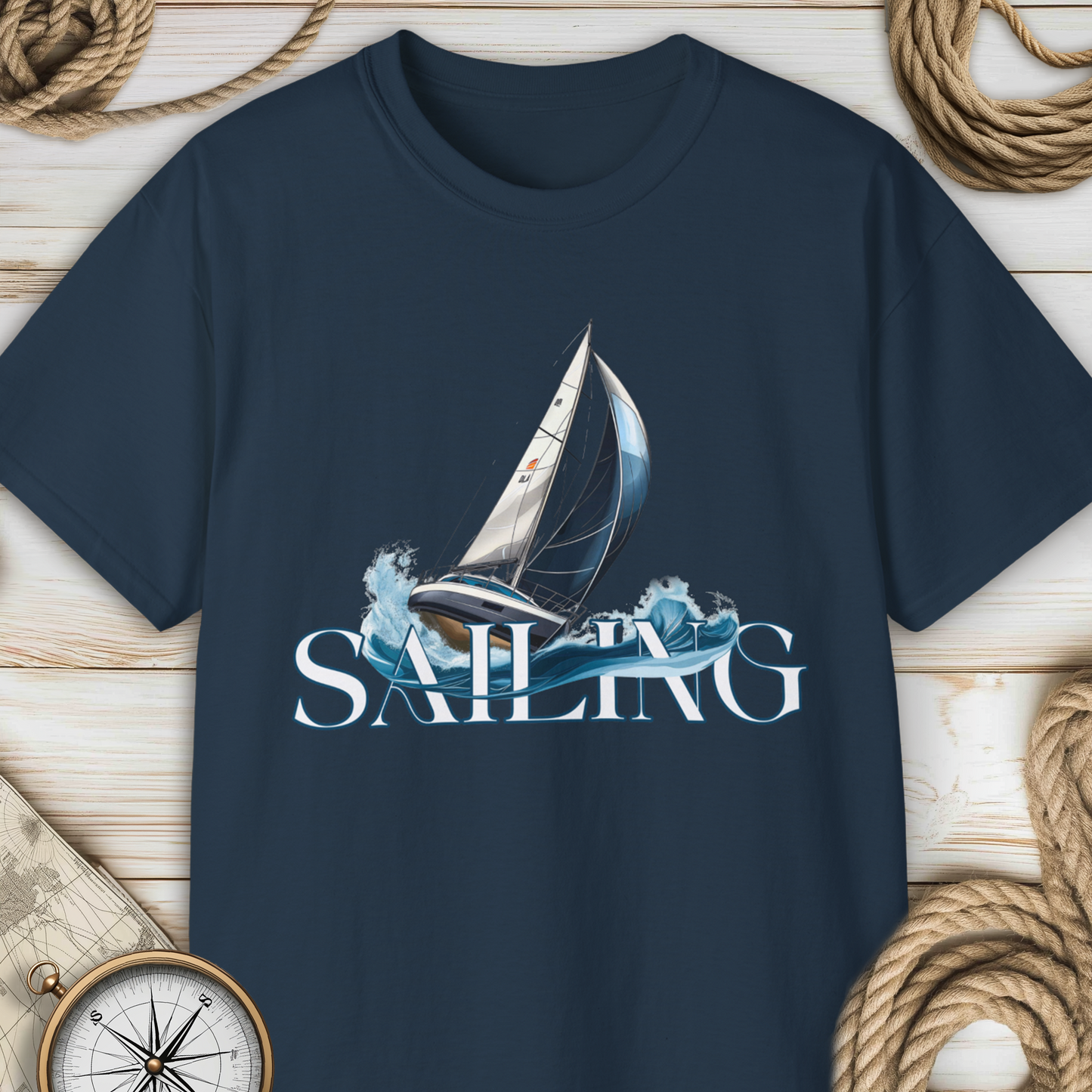 Sailing T-Shirt – Nautical Graphic Tee for Ocean Lovers