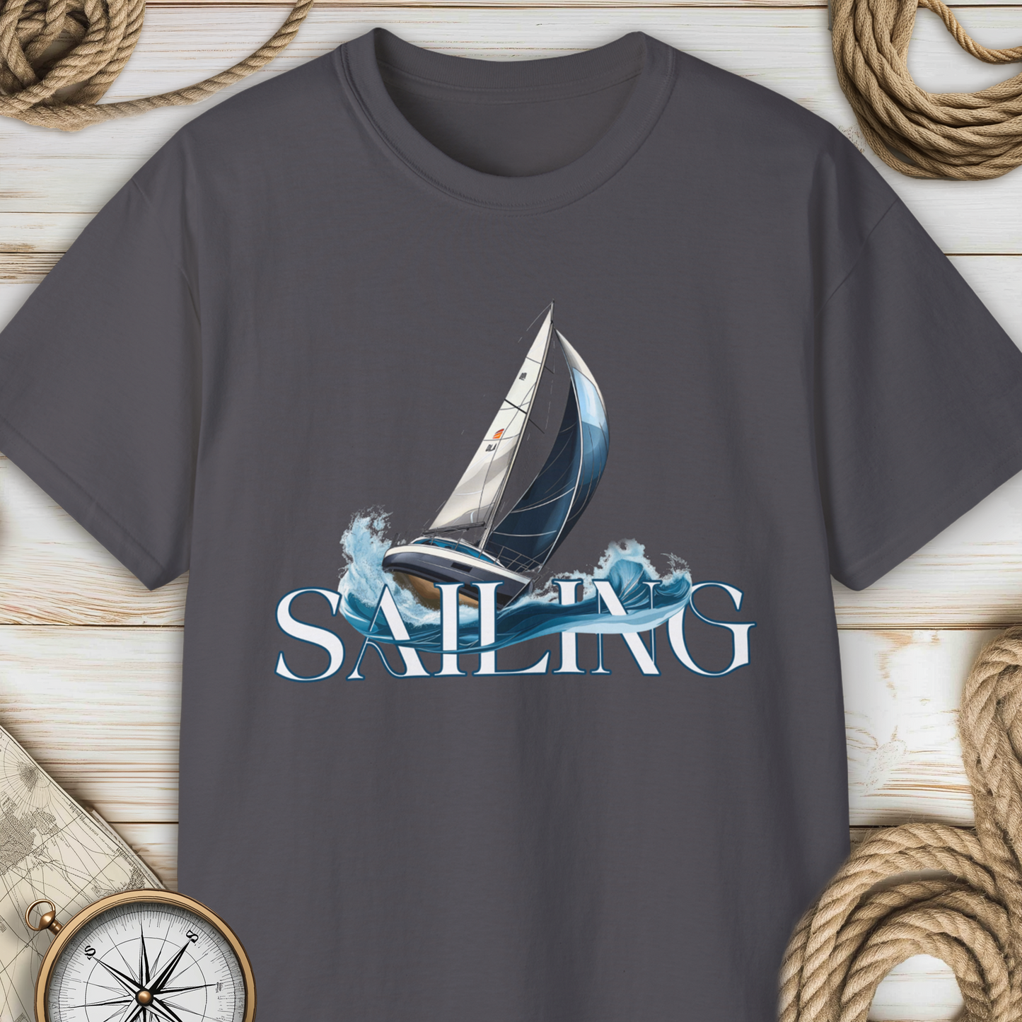 Sailing T-Shirt – Nautical Graphic Tee for Ocean Lovers