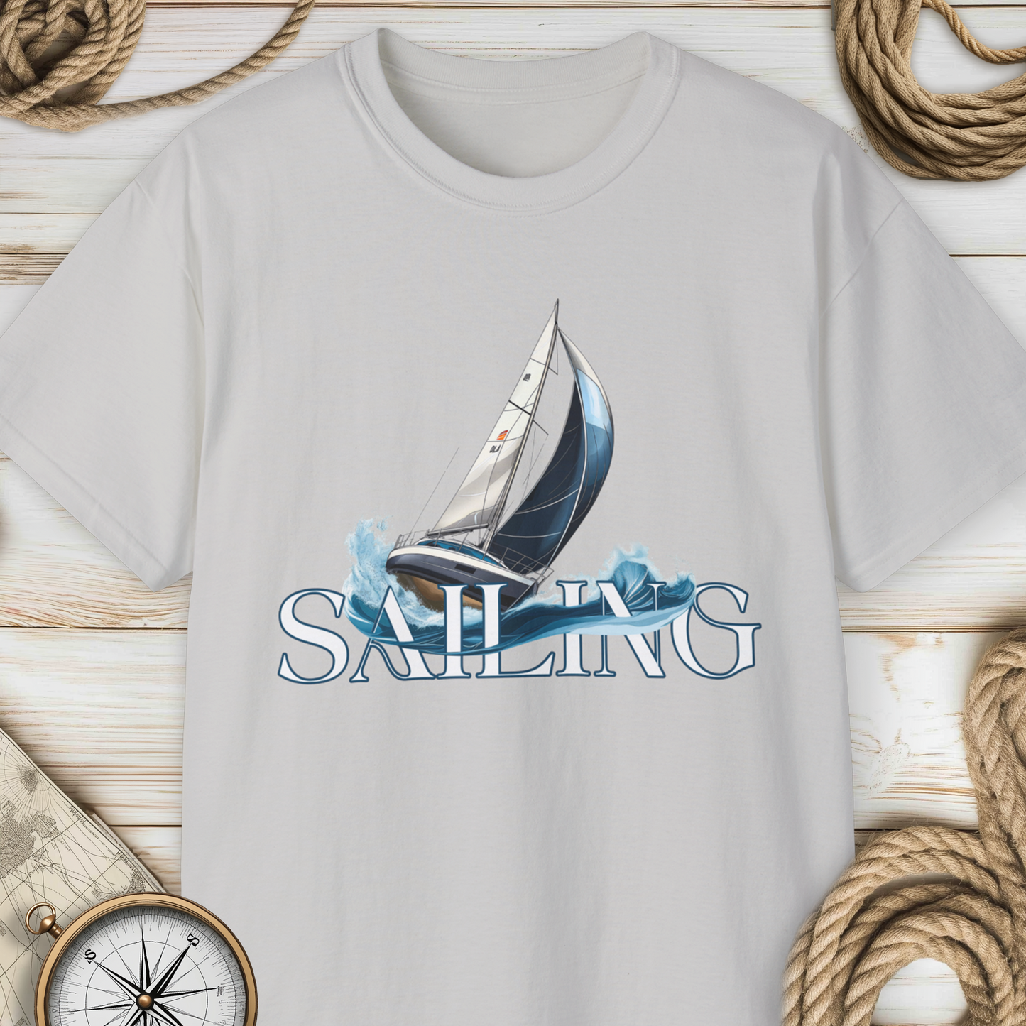 Sailing T-Shirt – Nautical Graphic Tee for Ocean Lovers