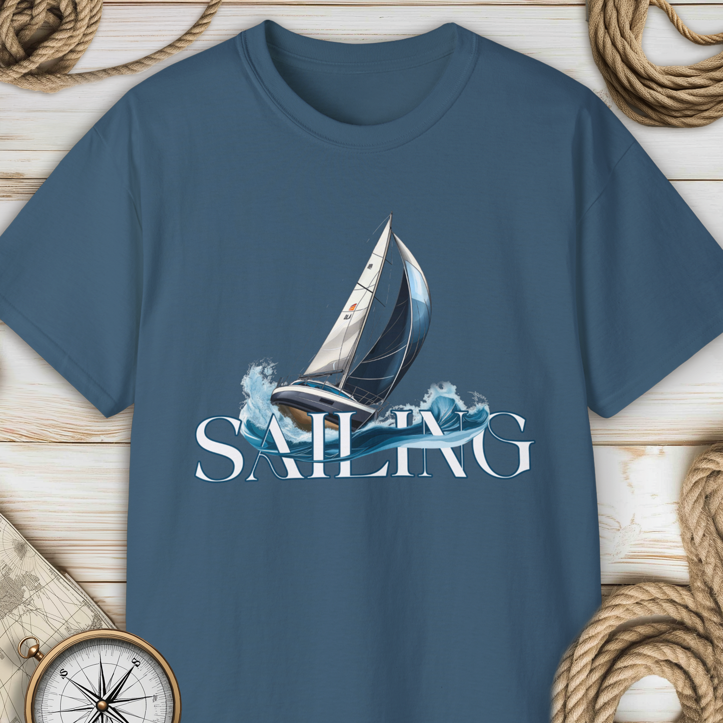 Sailing T-Shirt – Nautical Graphic Tee for Ocean Lovers