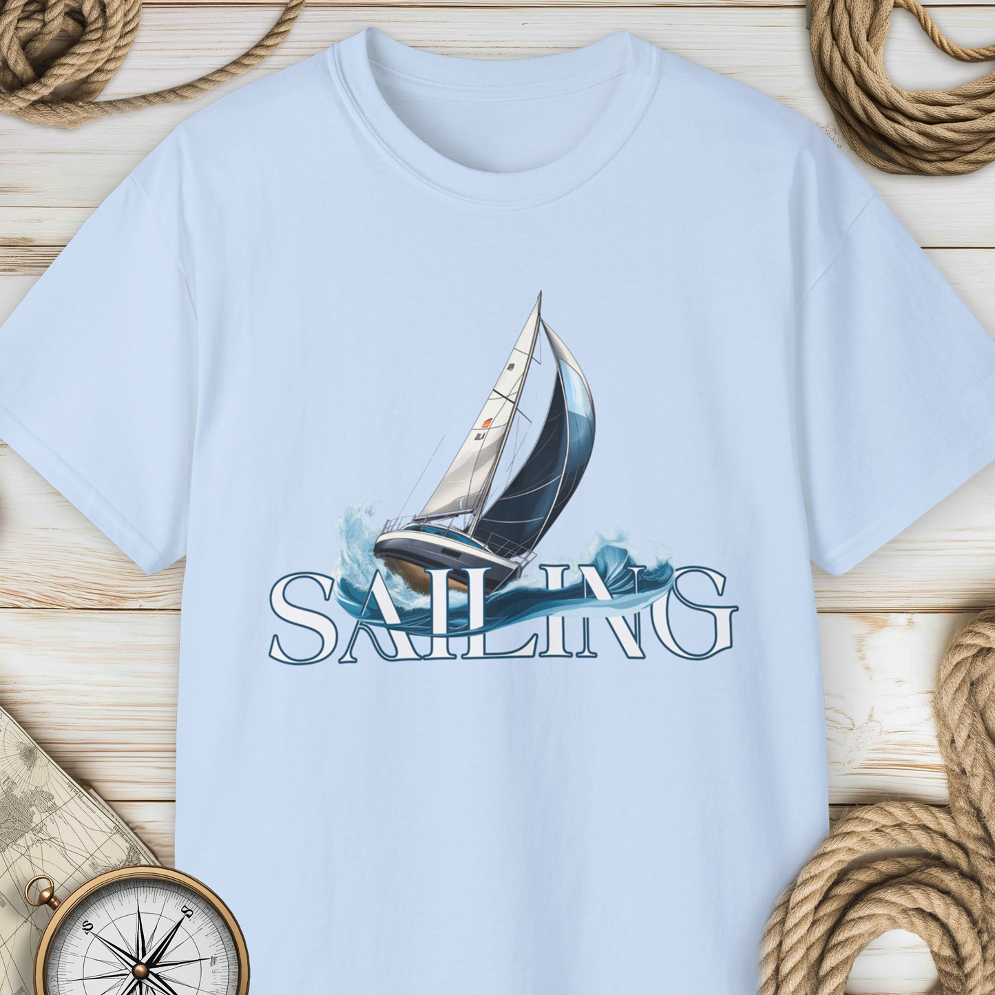Sailing T-Shirt – Nautical Graphic Tee for Ocean Lovers