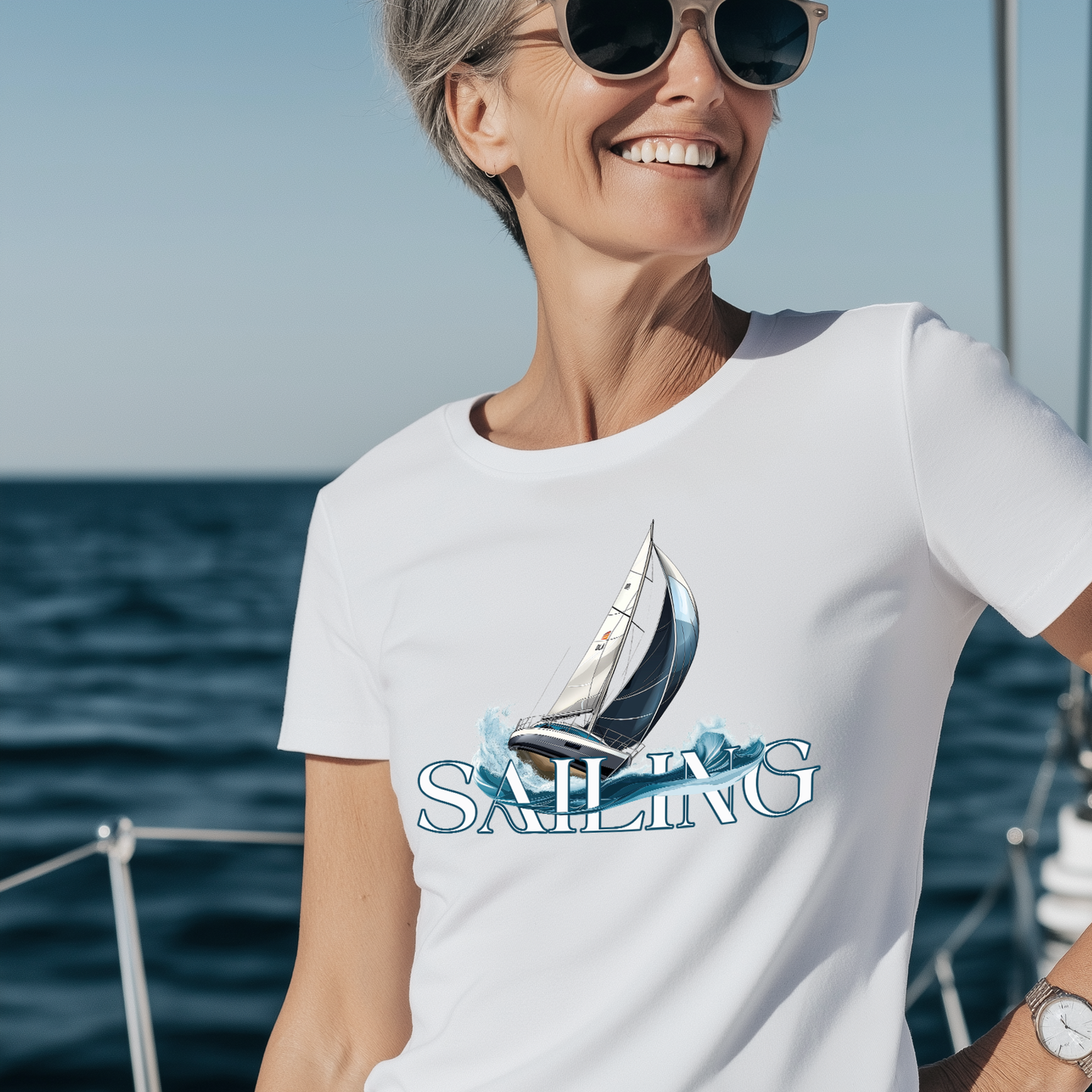 Sailing T-Shirt – Nautical Graphic Tee for Ocean Lovers