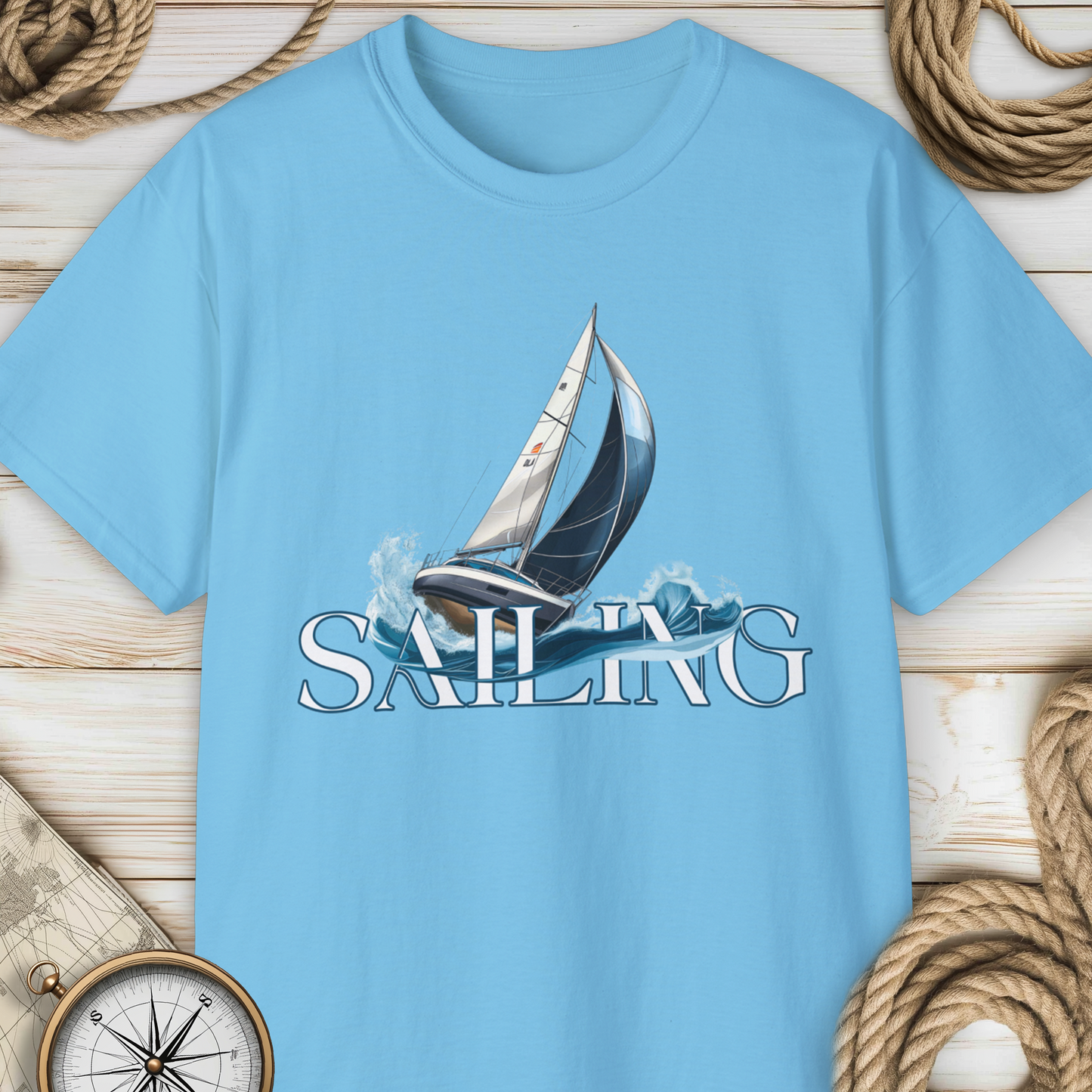 Sailing T-Shirt – Nautical Graphic Tee for Ocean Lovers