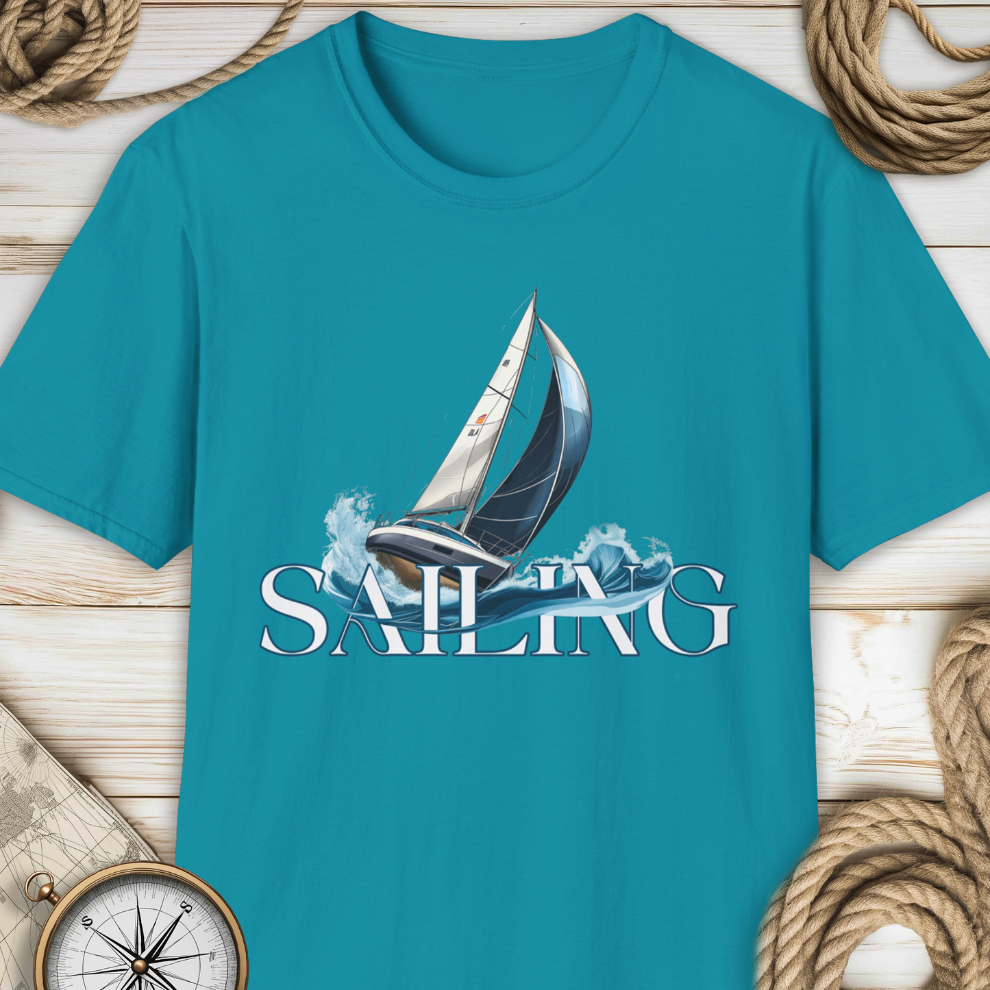 Sailing T-Shirt – Nautical Graphic Tee for Ocean Lovers