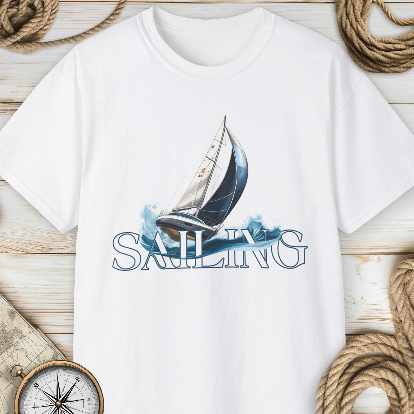 Sailing T-Shirt – Nautical Graphic Tee for Ocean Lovers