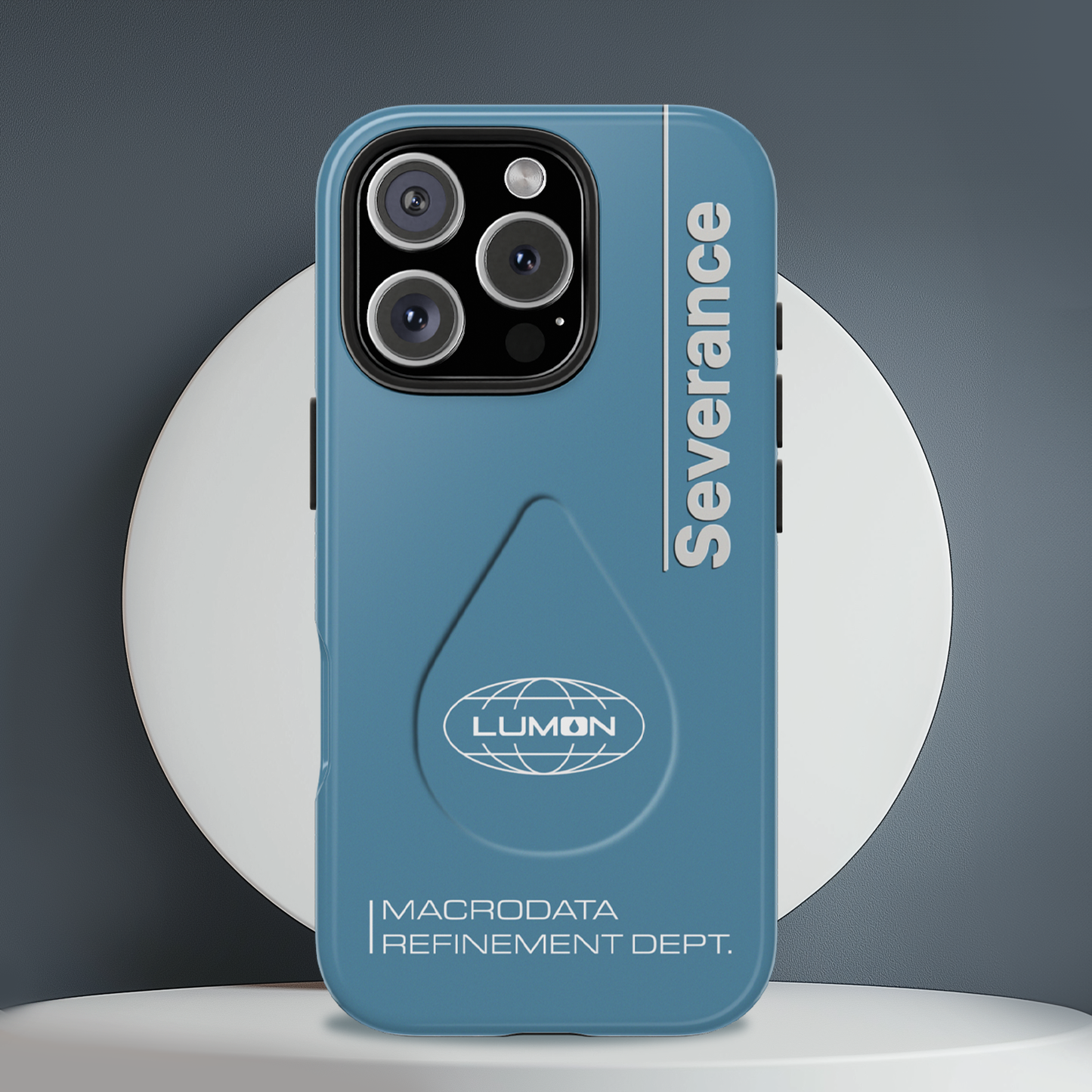 Severance Inspired Phone Case Industrial Minimalist Design Lumon Logo