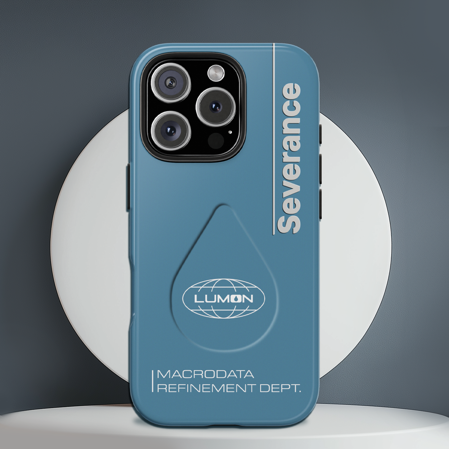 Severance Inspired Phone Case Industrial Minimalist Design Lumon Logo