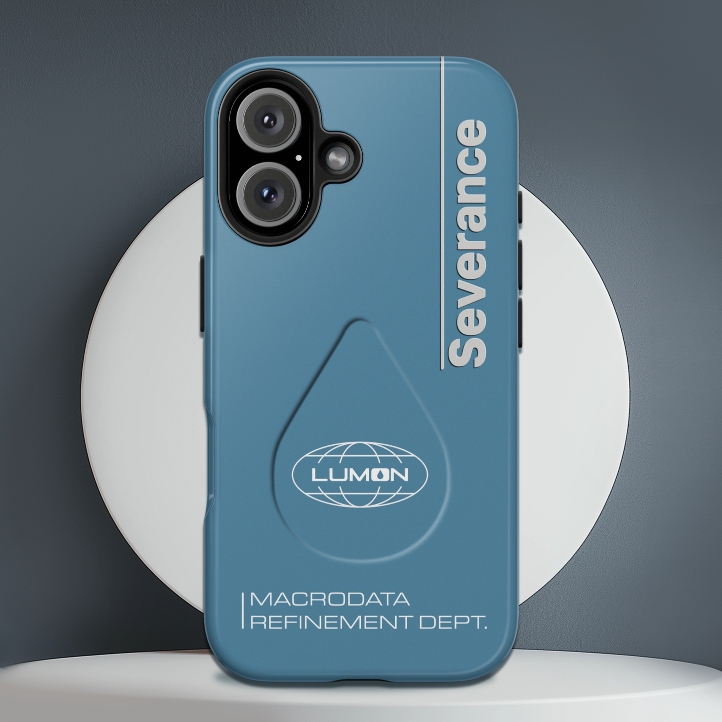 Severance Inspired Phone Case Industrial Minimalist Design Lumon Logo