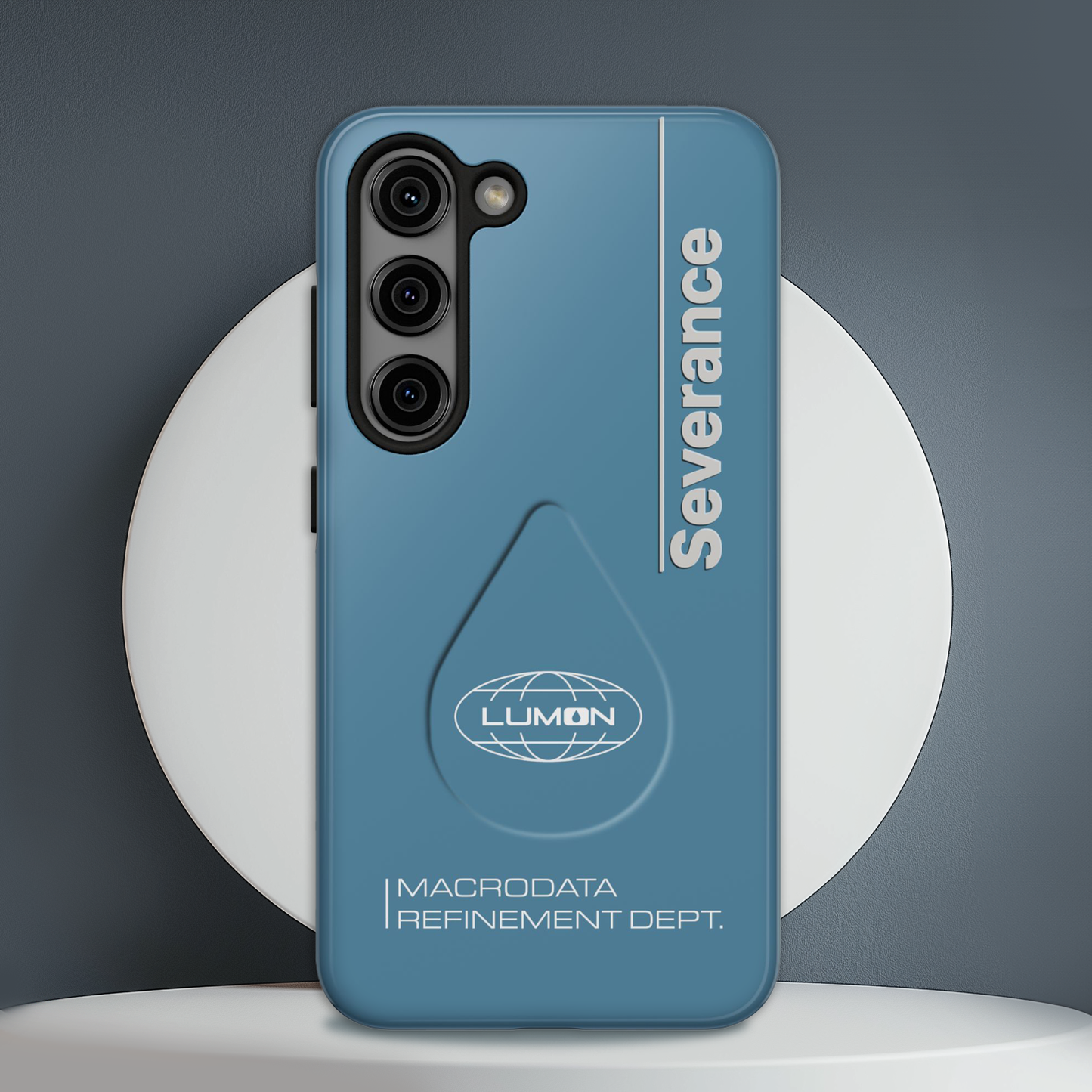 Severance Inspired Phone Case Industrial Minimalist Design Lumon Logo