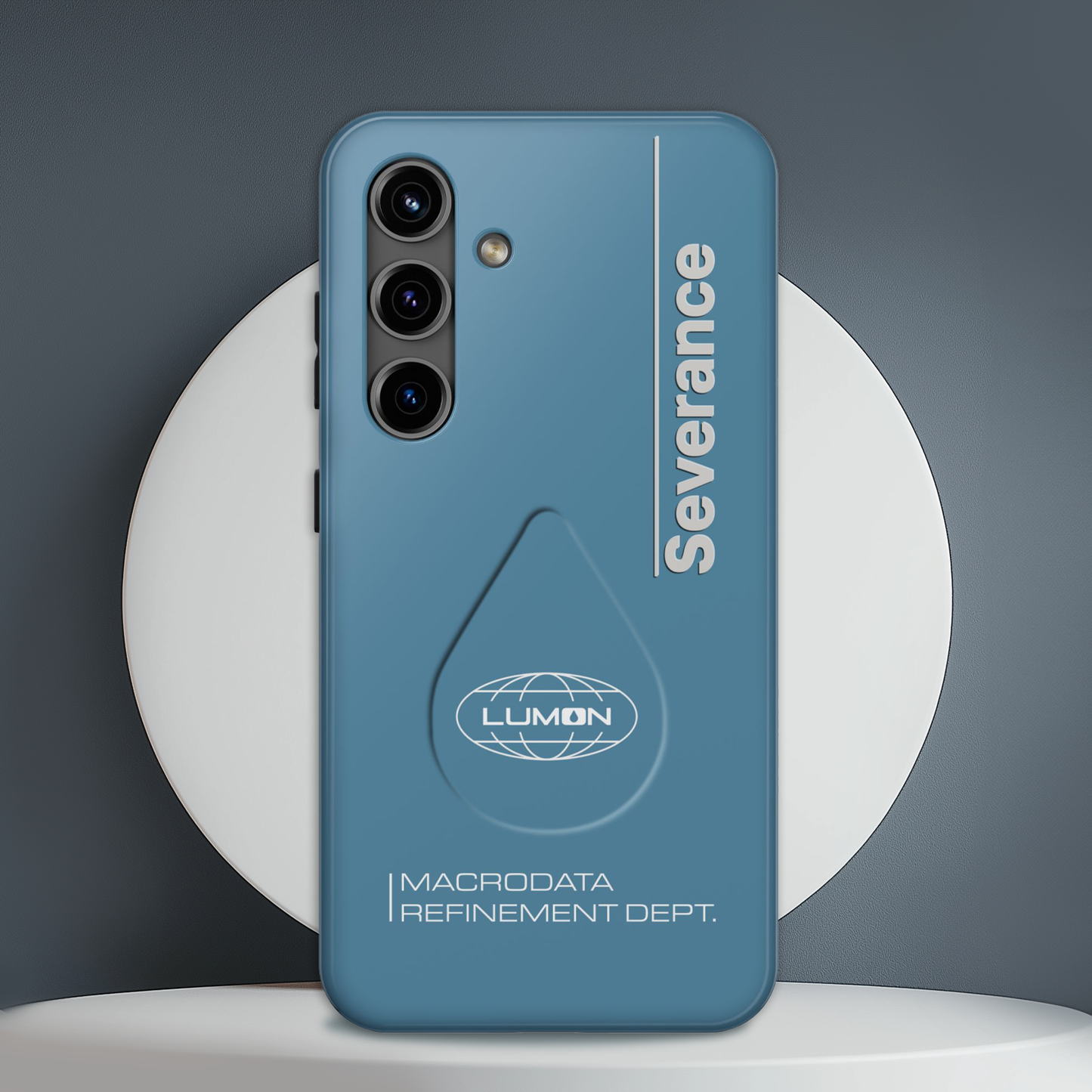 Severance Inspired Phone Case Industrial Minimalist Design Lumon Logo