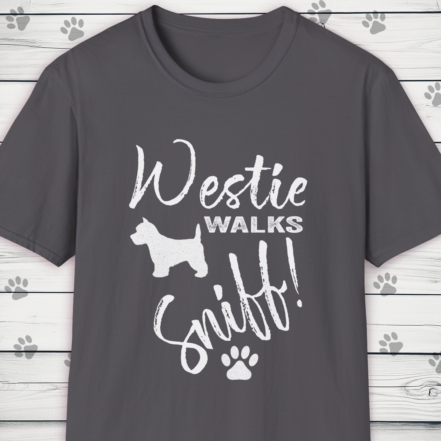 Westie Walks Sniff West Highland Terrier T-Shirt