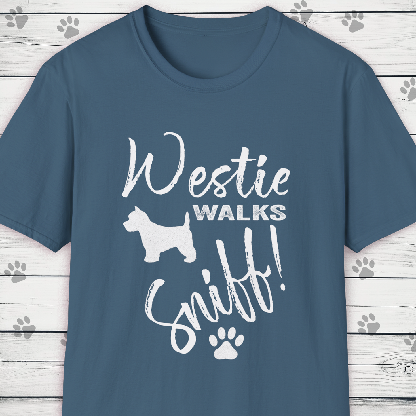 Westie Walks Sniff West Highland Terrier T-Shirt
