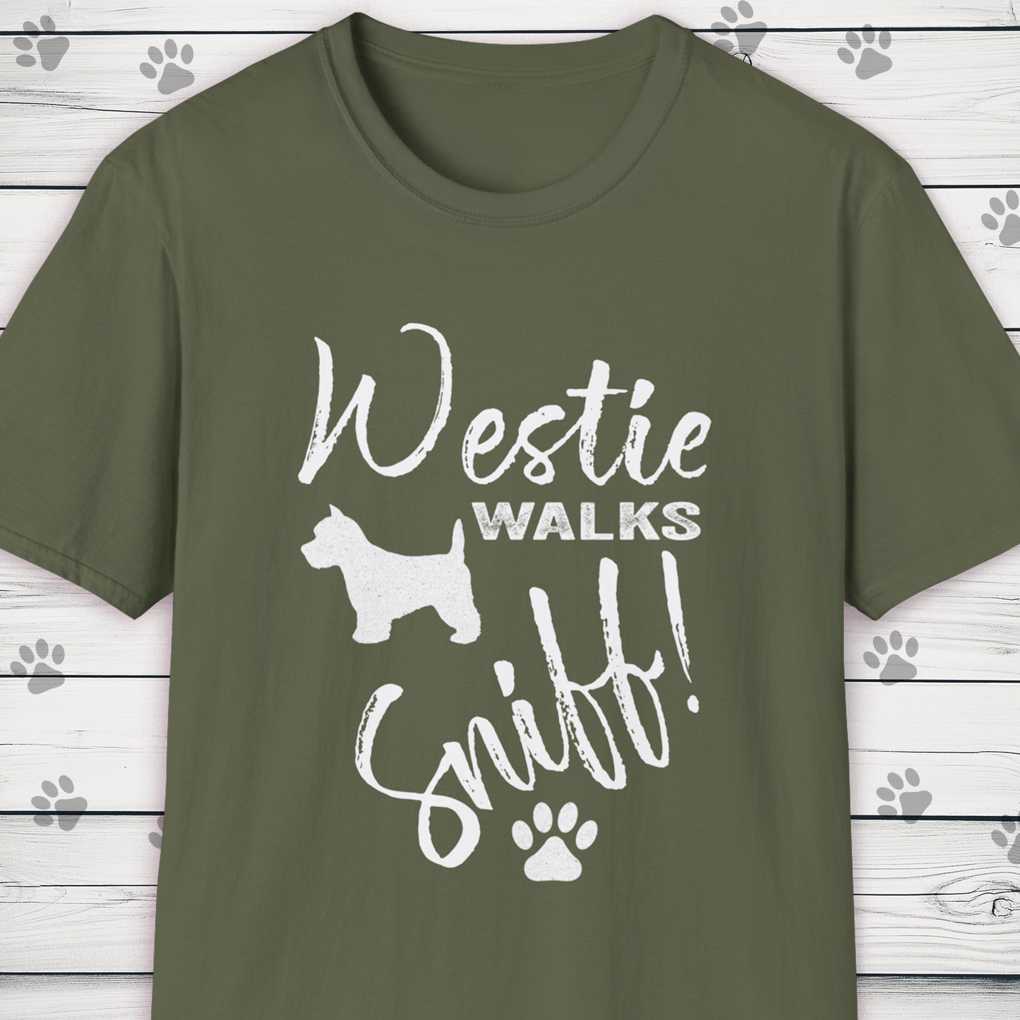 Westie Walks Sniff West Highland Terrier T-Shirt