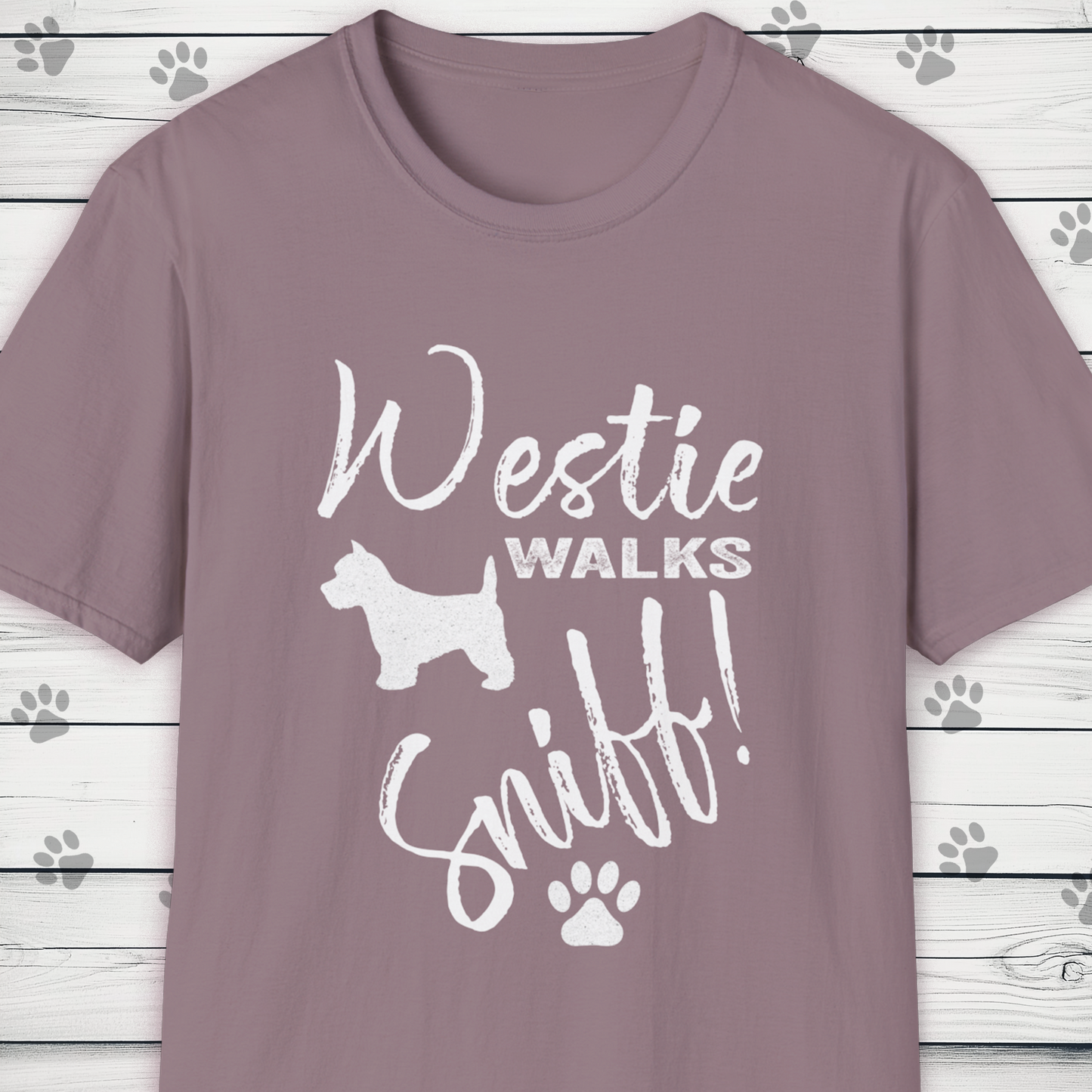 Westie Walks Sniff West Highland Terrier T-Shirt