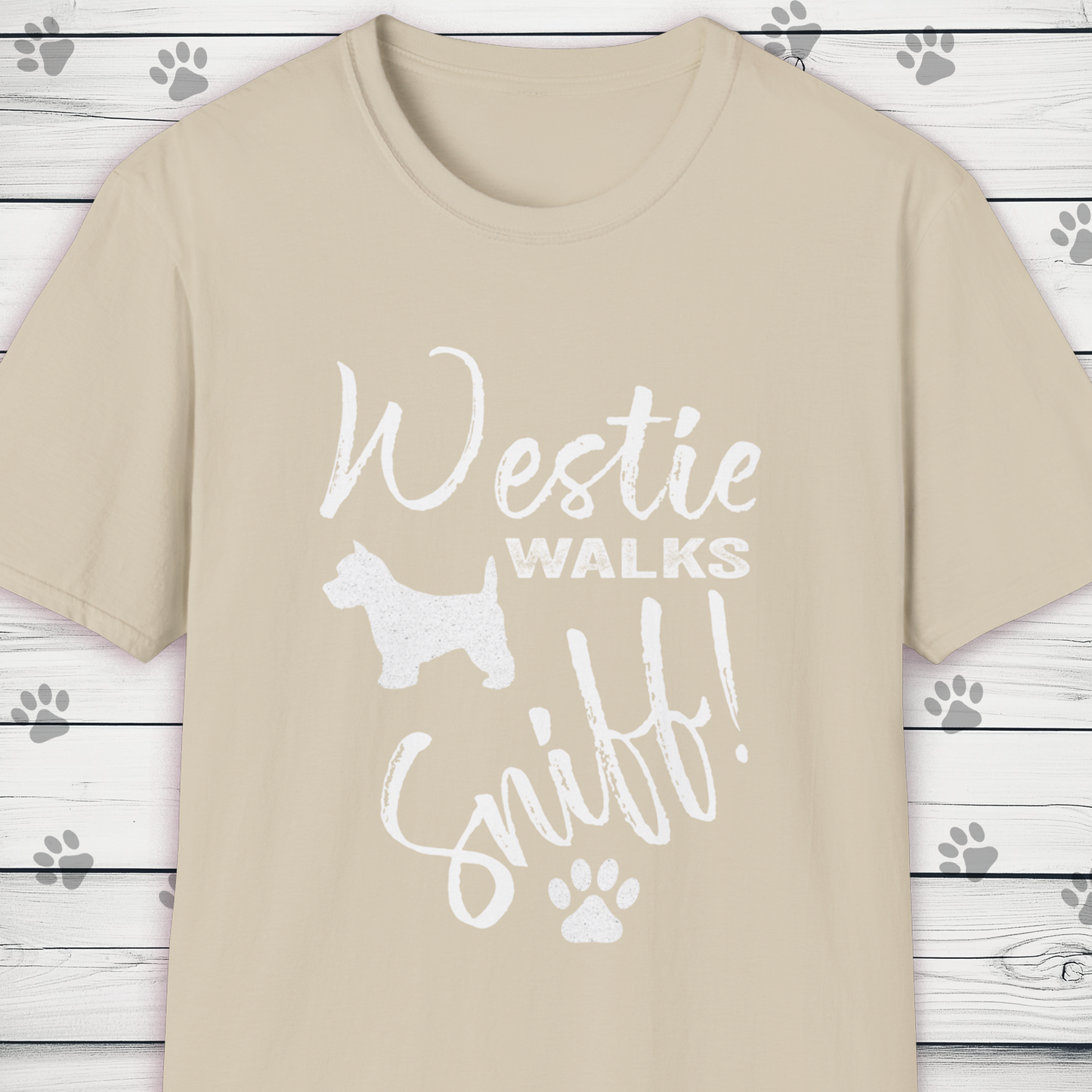 Westie Walks Sniff West Highland Terrier T-Shirt