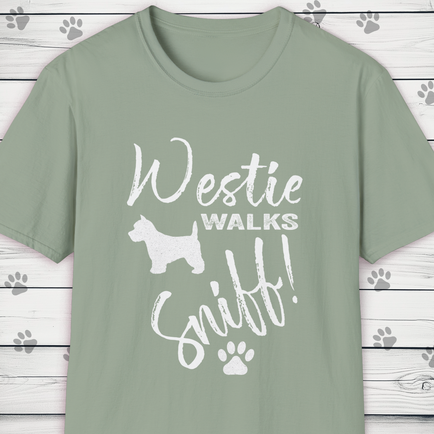 Westie Walks Sniff West Highland Terrier T-Shirt