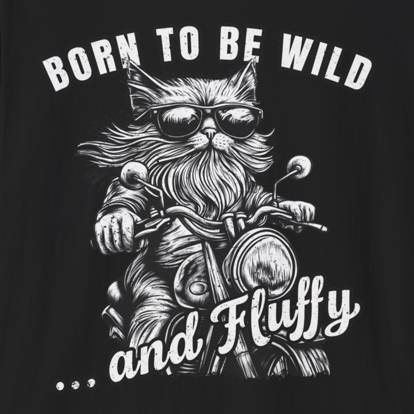 Born to Be Wild and Fluffy Cat Biker